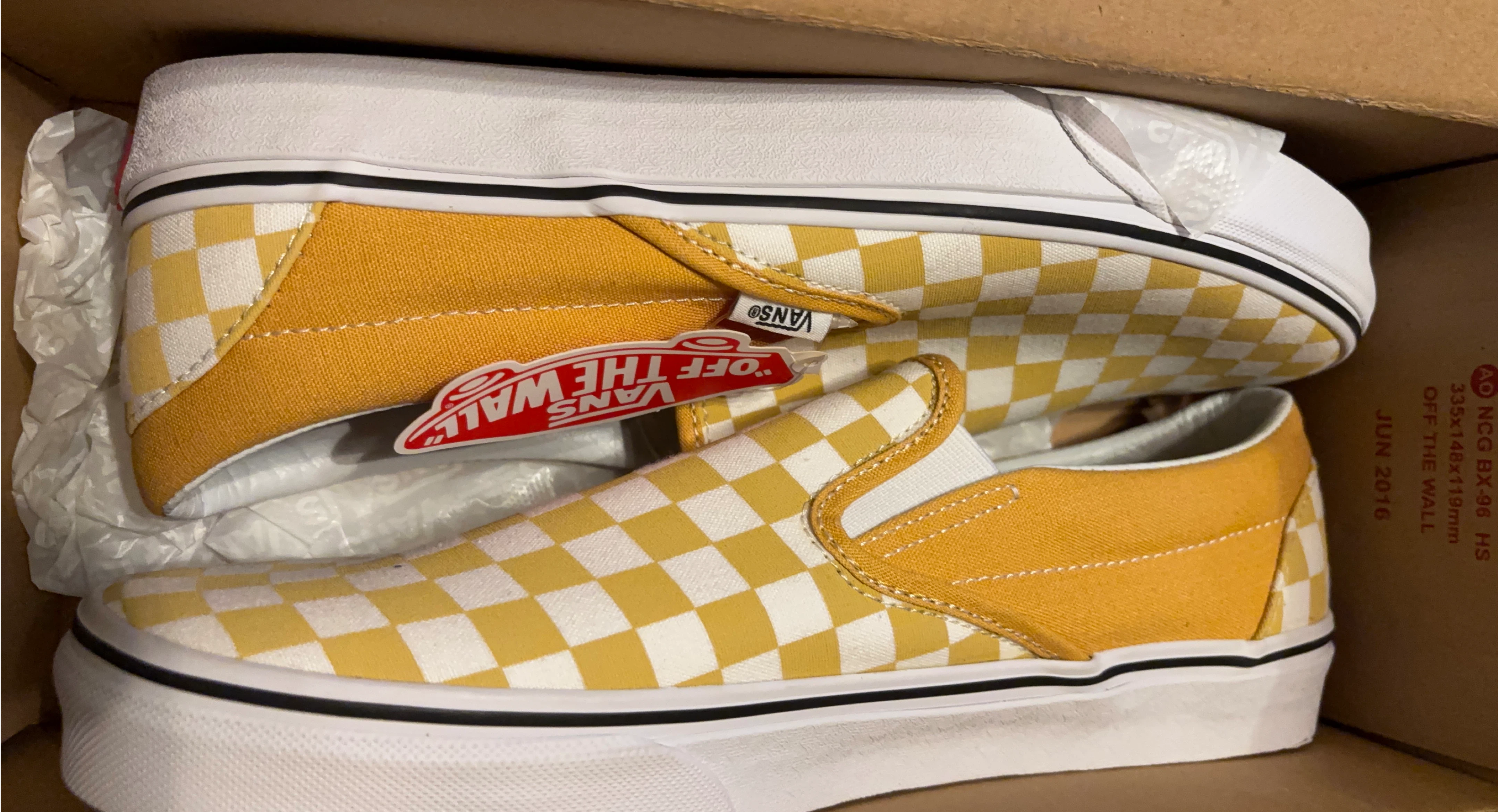 Vans Classic Slip-On Checkerboard Ochre True Shoes