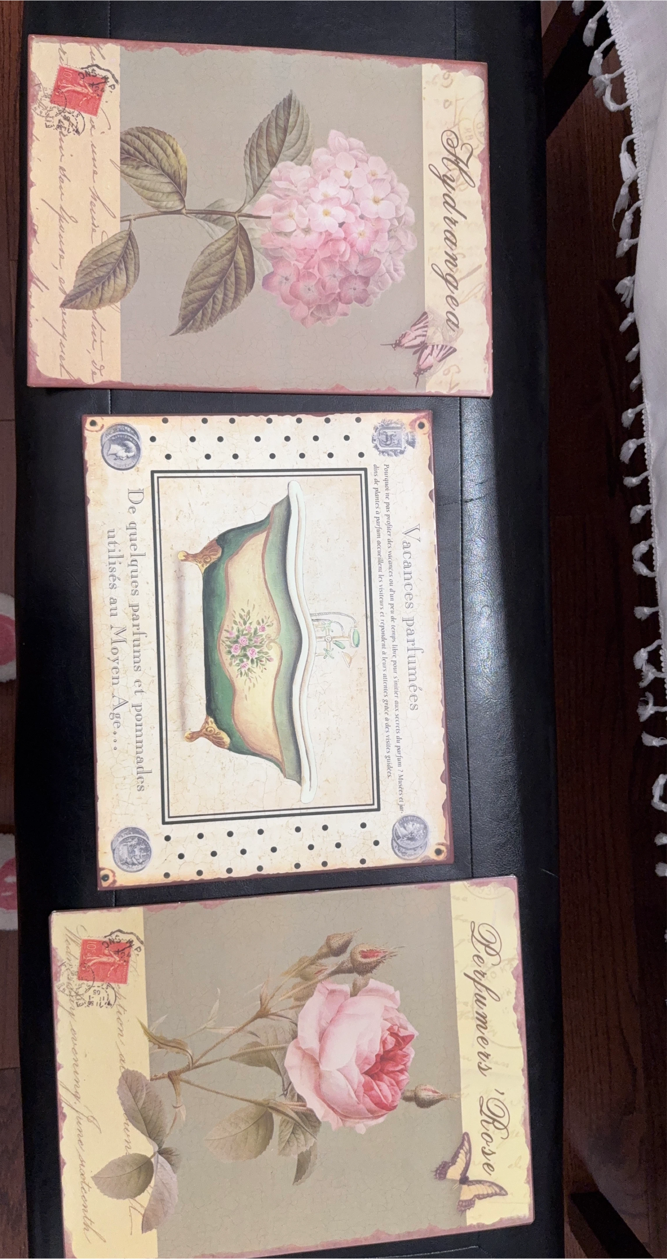 Set of 3 Vintage Floral Wall Art Prints