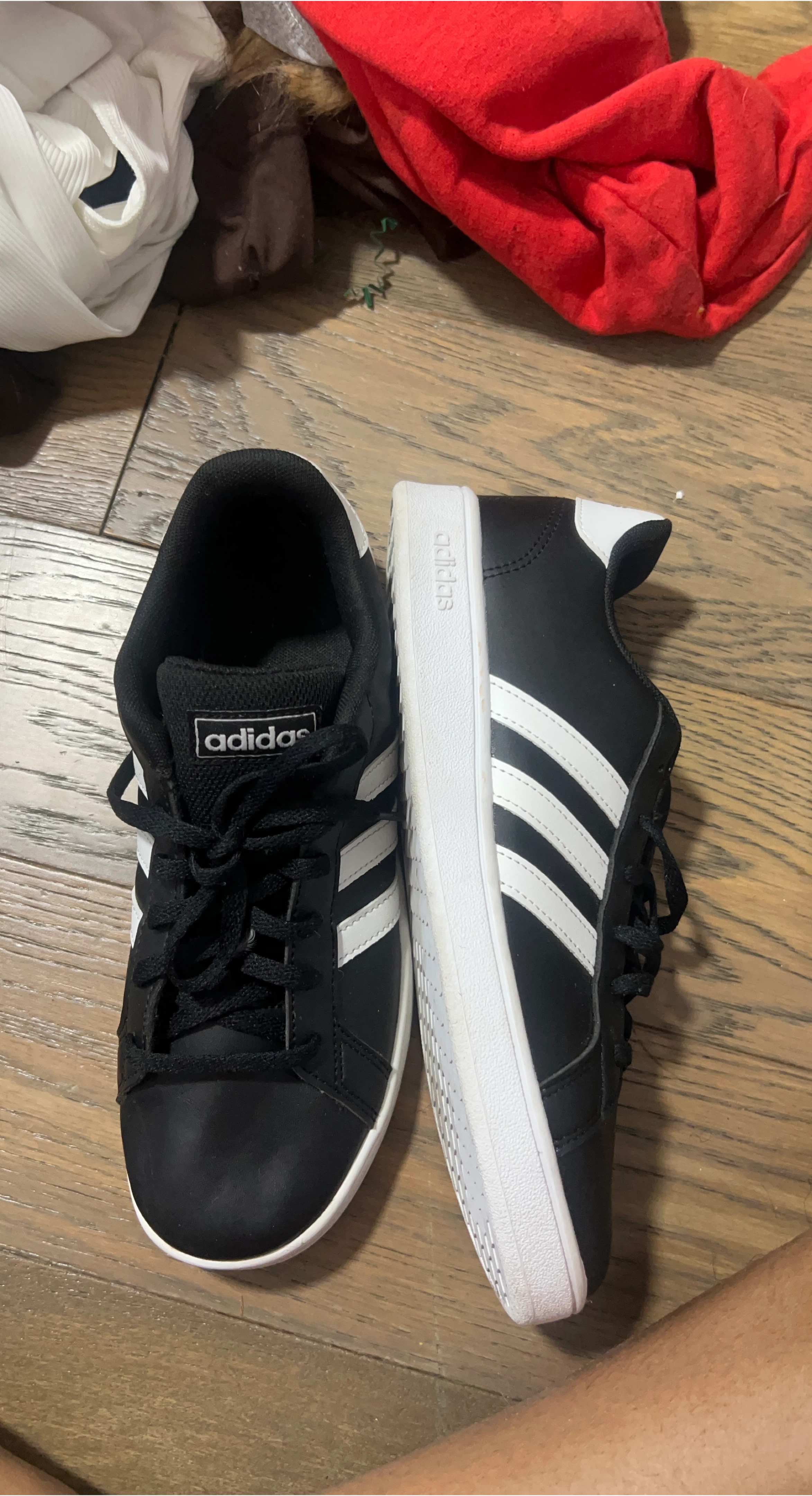 Adidas Grand Court Black and White Shoes