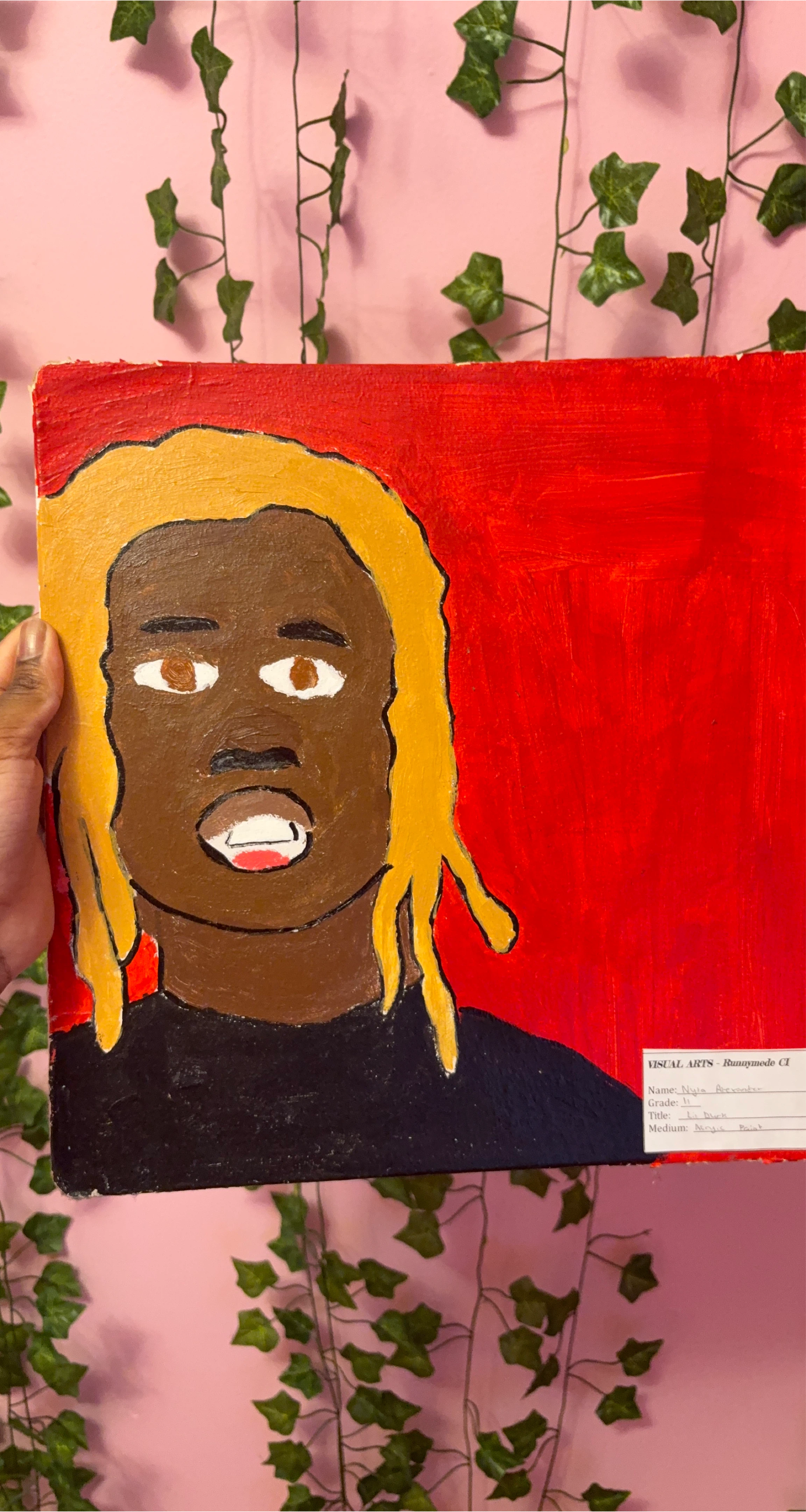 Hand-Painted Portrait Canvas Art Lil Durk