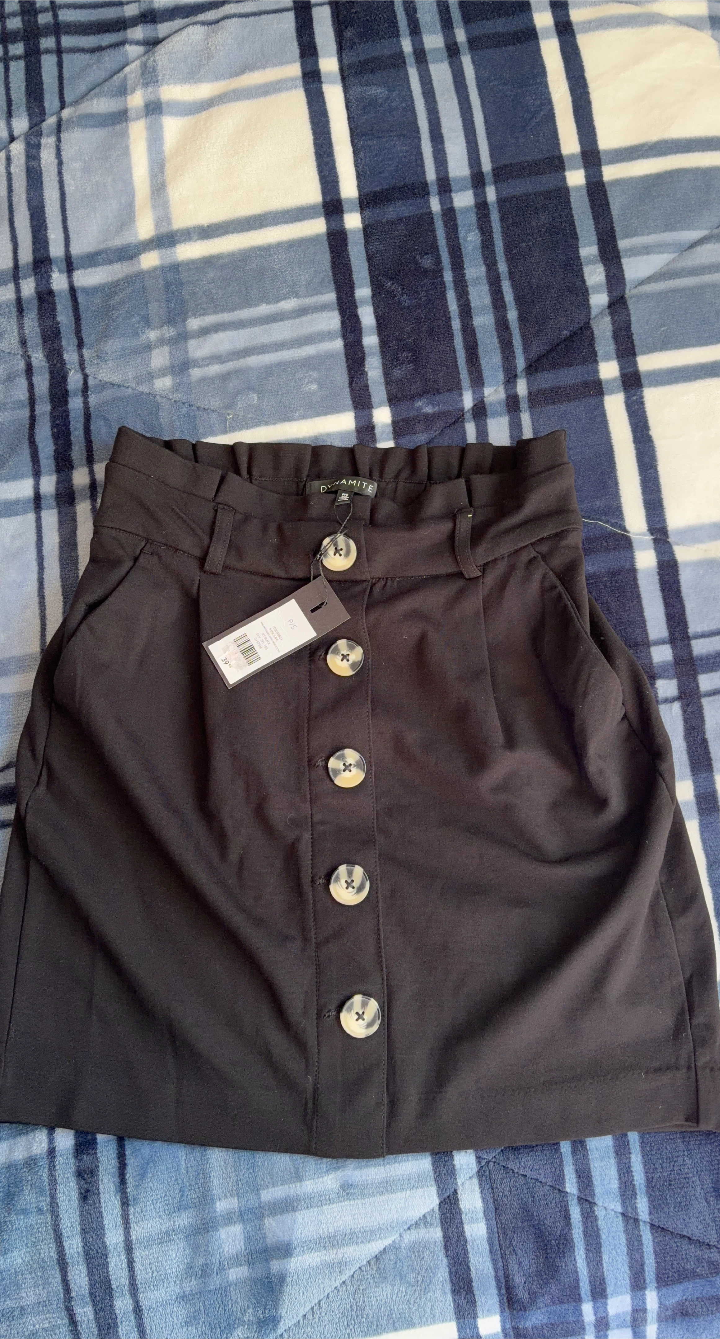 Dynamite Black Button-Front Skirt size P/S