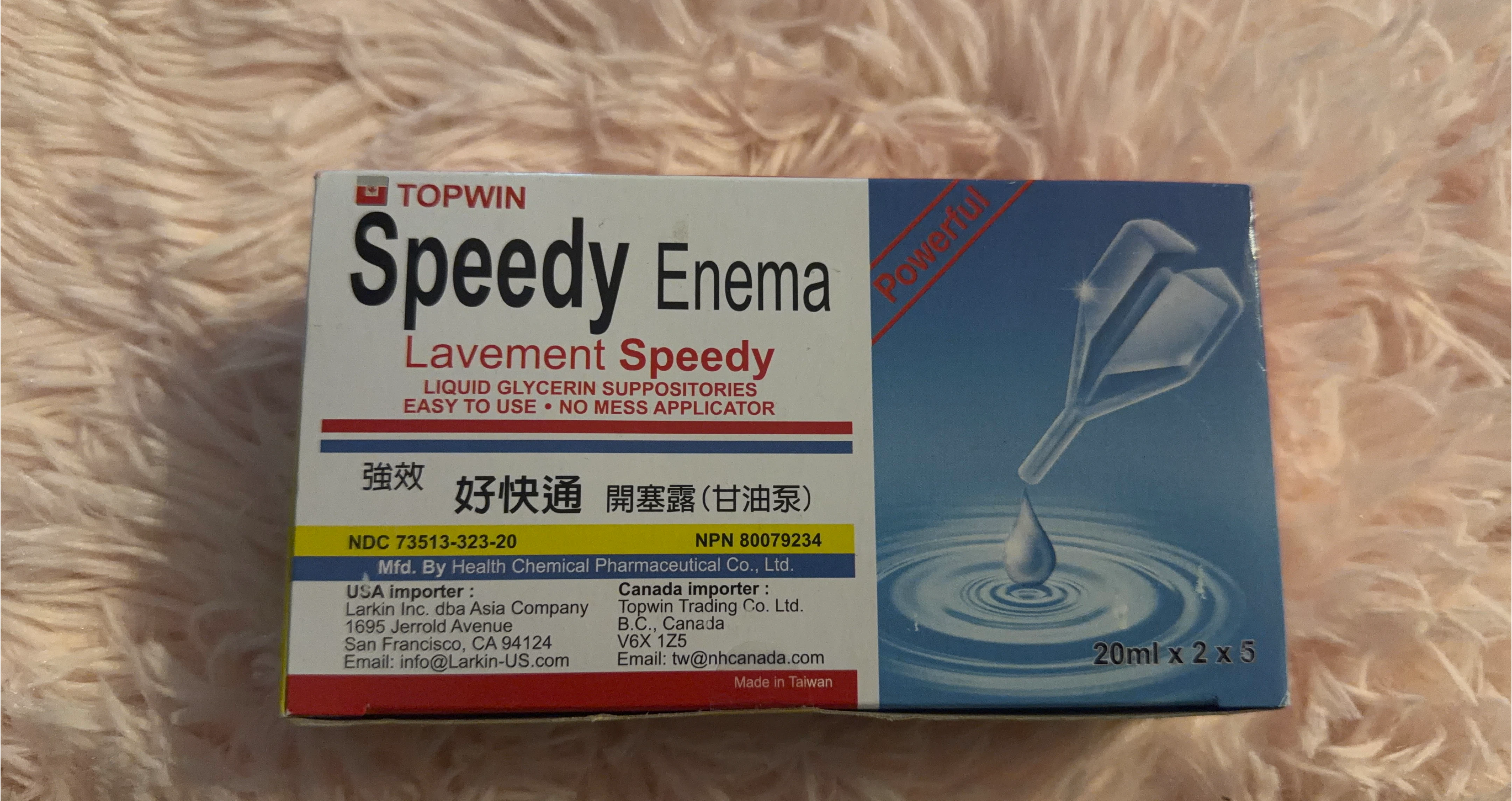 Topwin Speedy Enema Liquid Glycerin Suppositories