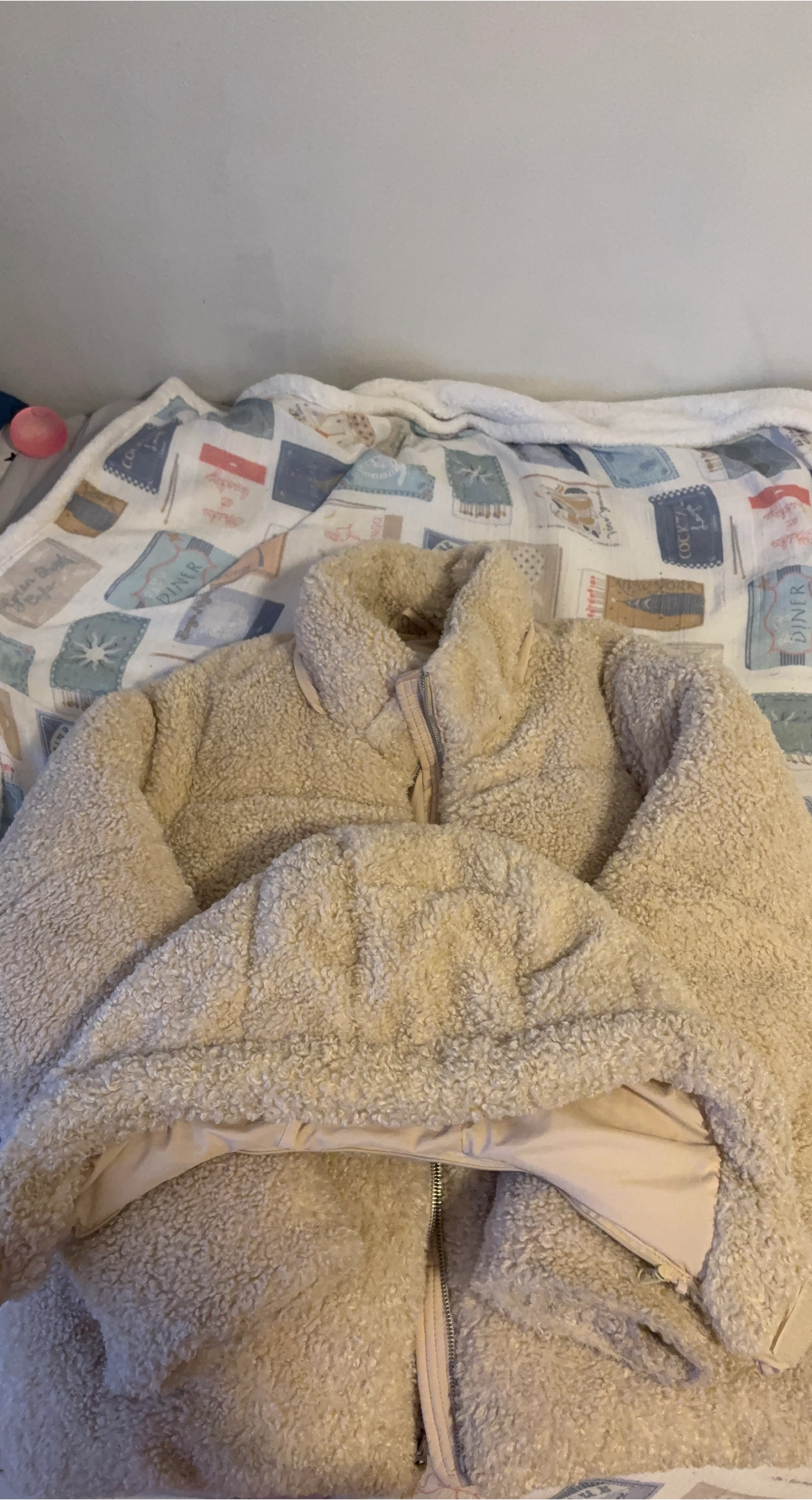 Cream Teddy Fleece Jacket