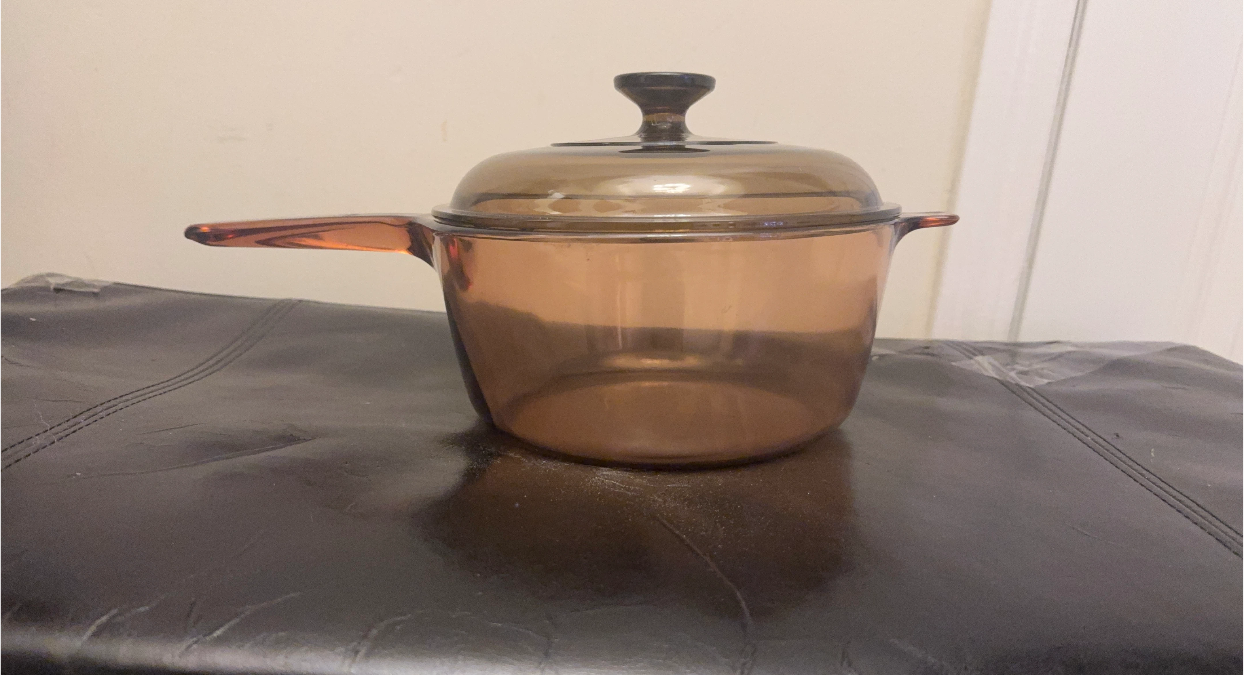 Pyrex Visions Amber Glass Saucepan with Lid