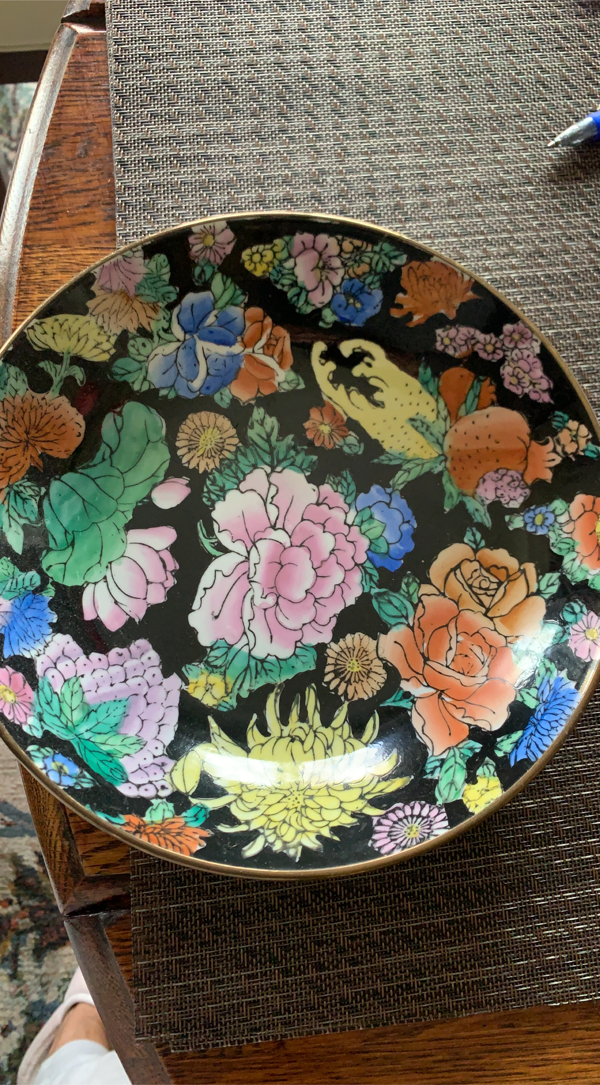 Decorative Plate with Floral Design