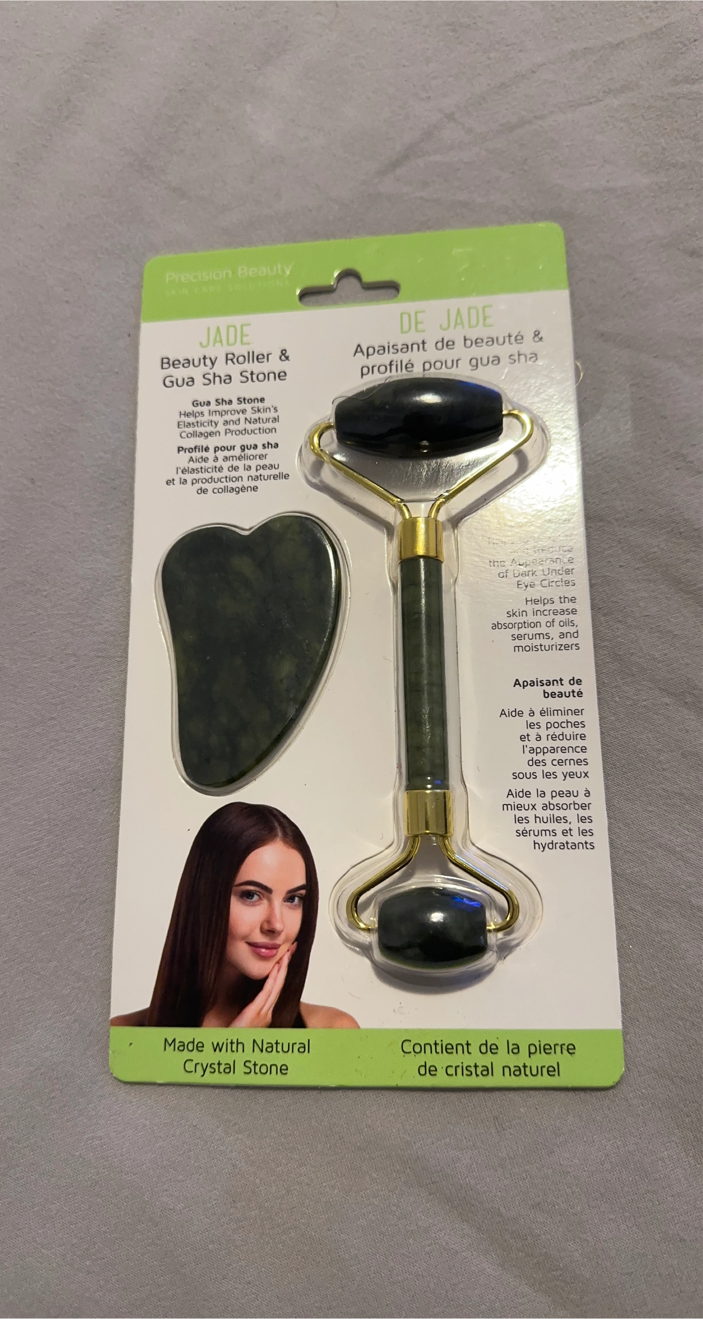 Precision Beauty Jade Beauty Roller & Gua Sha Stone Set