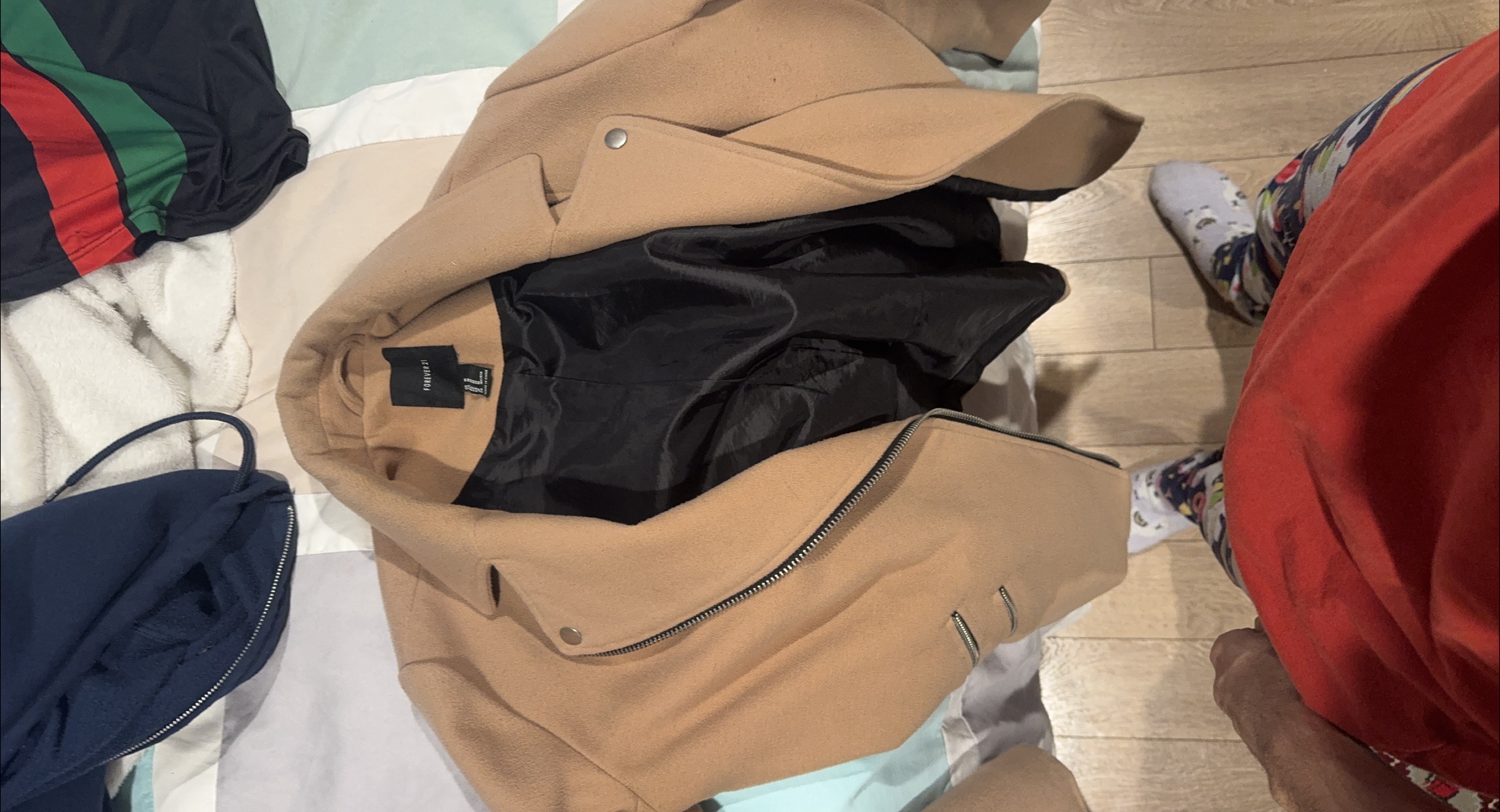 Forever 21 Camel Wool Blend Coat