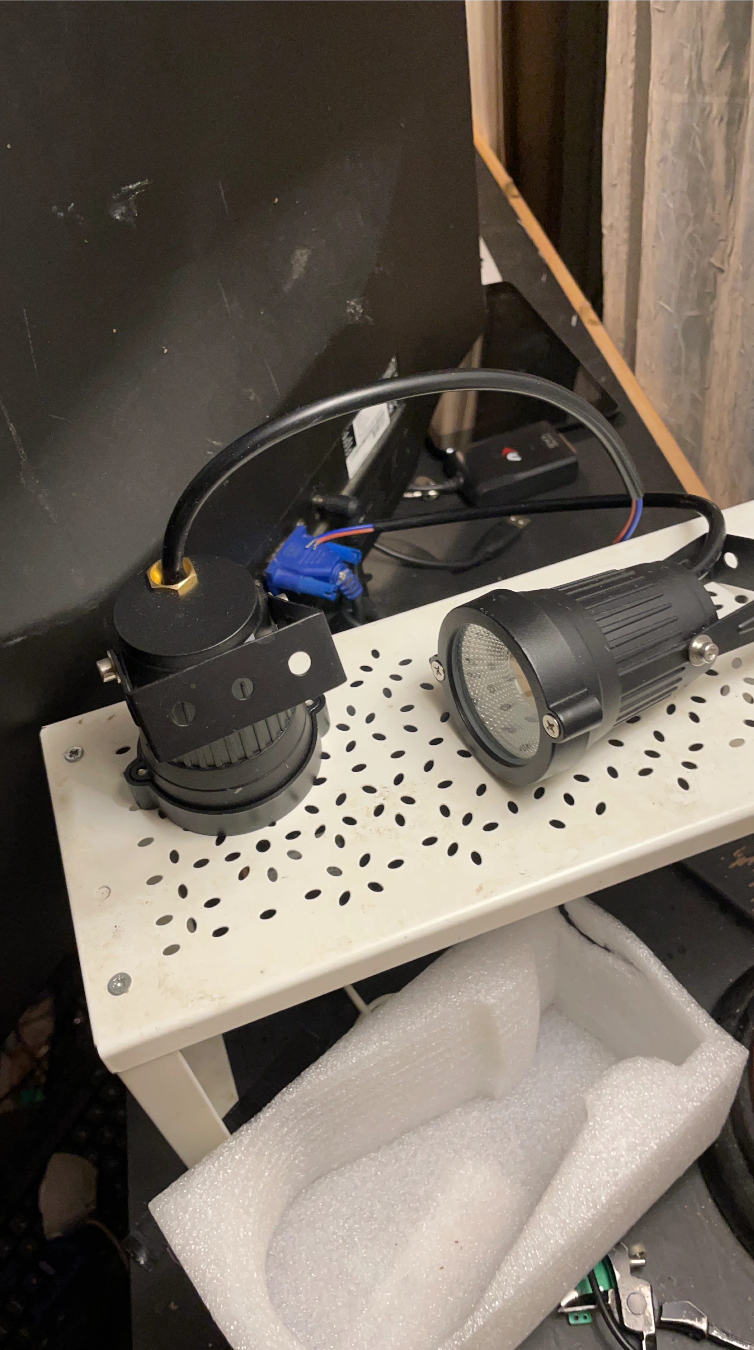 Black Outdoor Spotlight Set