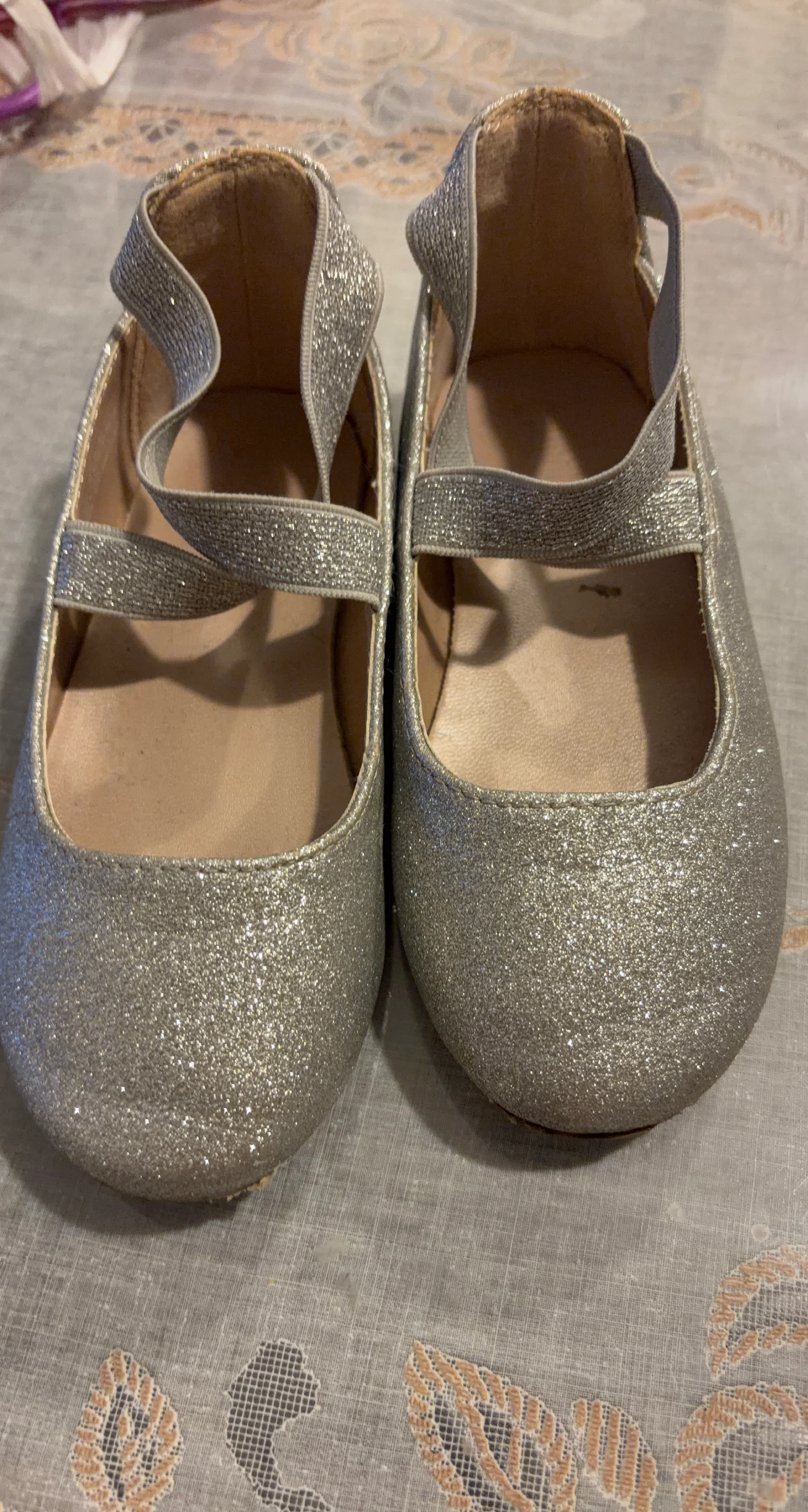 Gymboree Silver Glitter Flats - Size 9