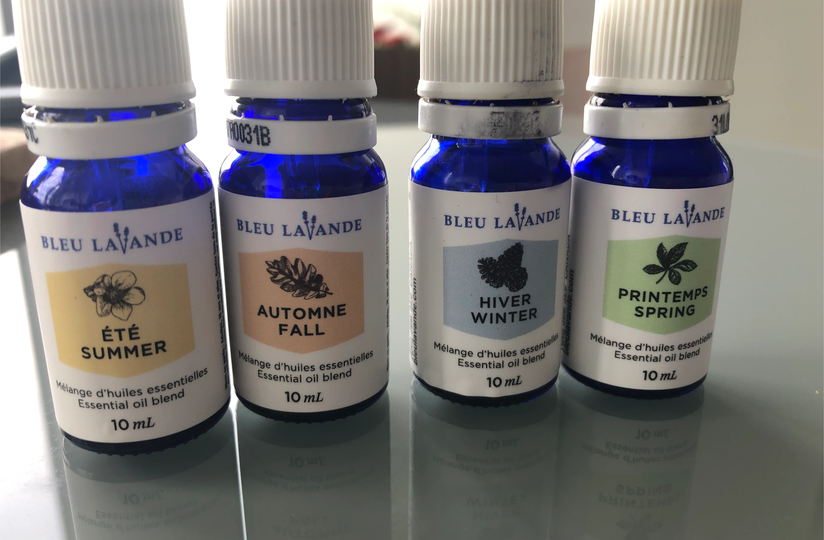Bleu Lavande Essential Oil Blends (4 bottles -10 mL each)