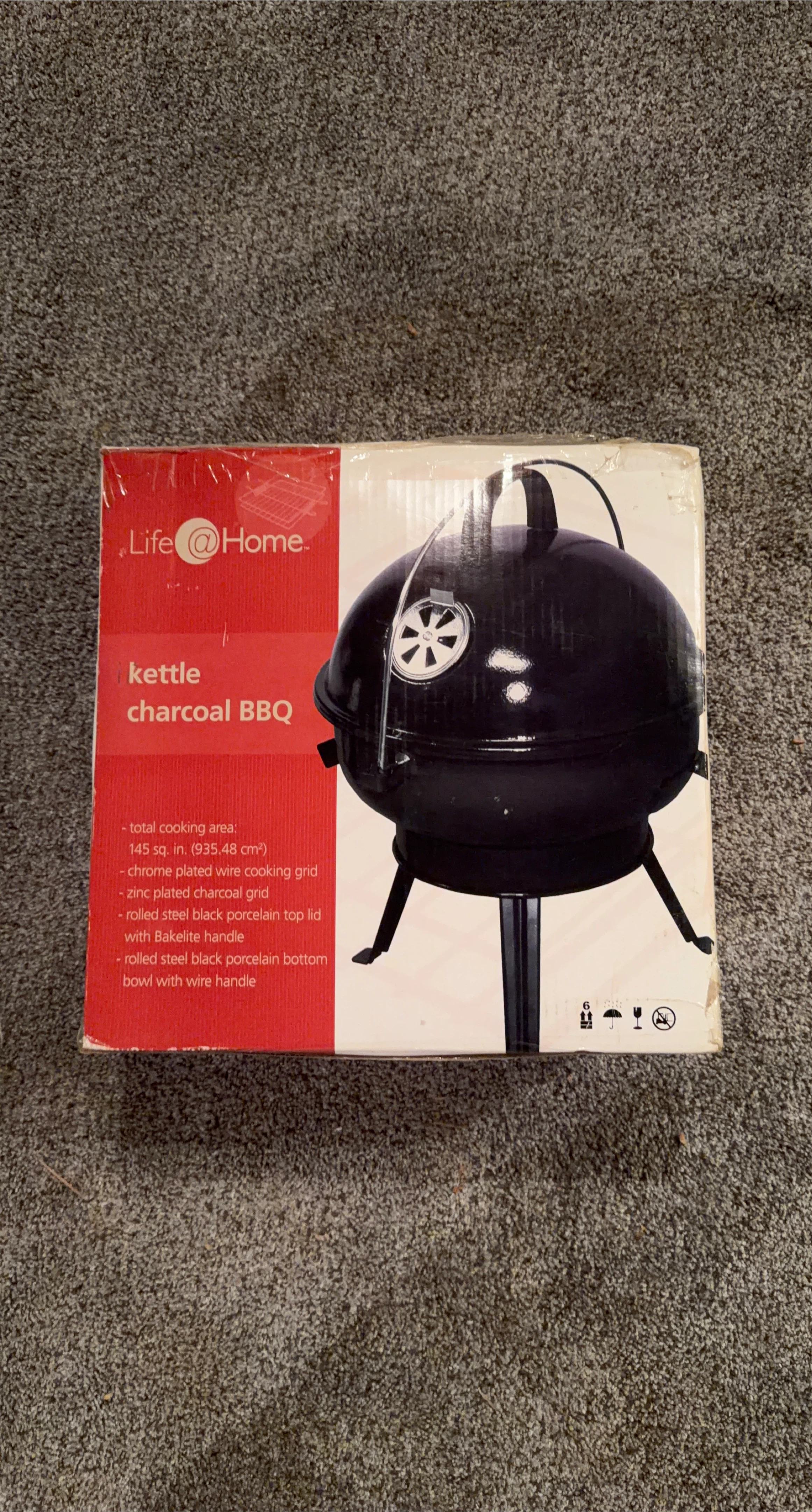 Life @ Home Kettle Charcoal BBQ Grill