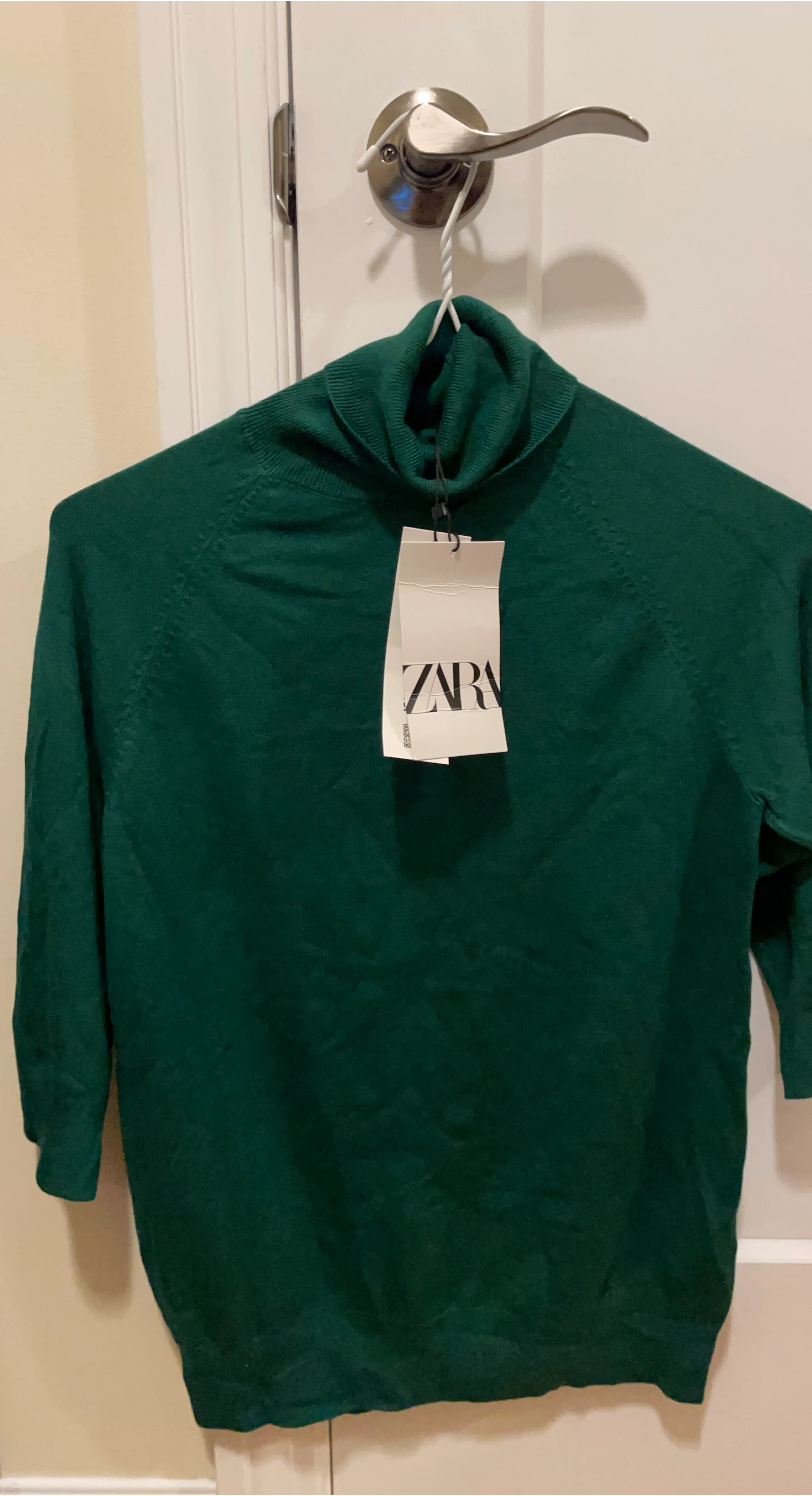 ZARA Green Turtleneck Sweater