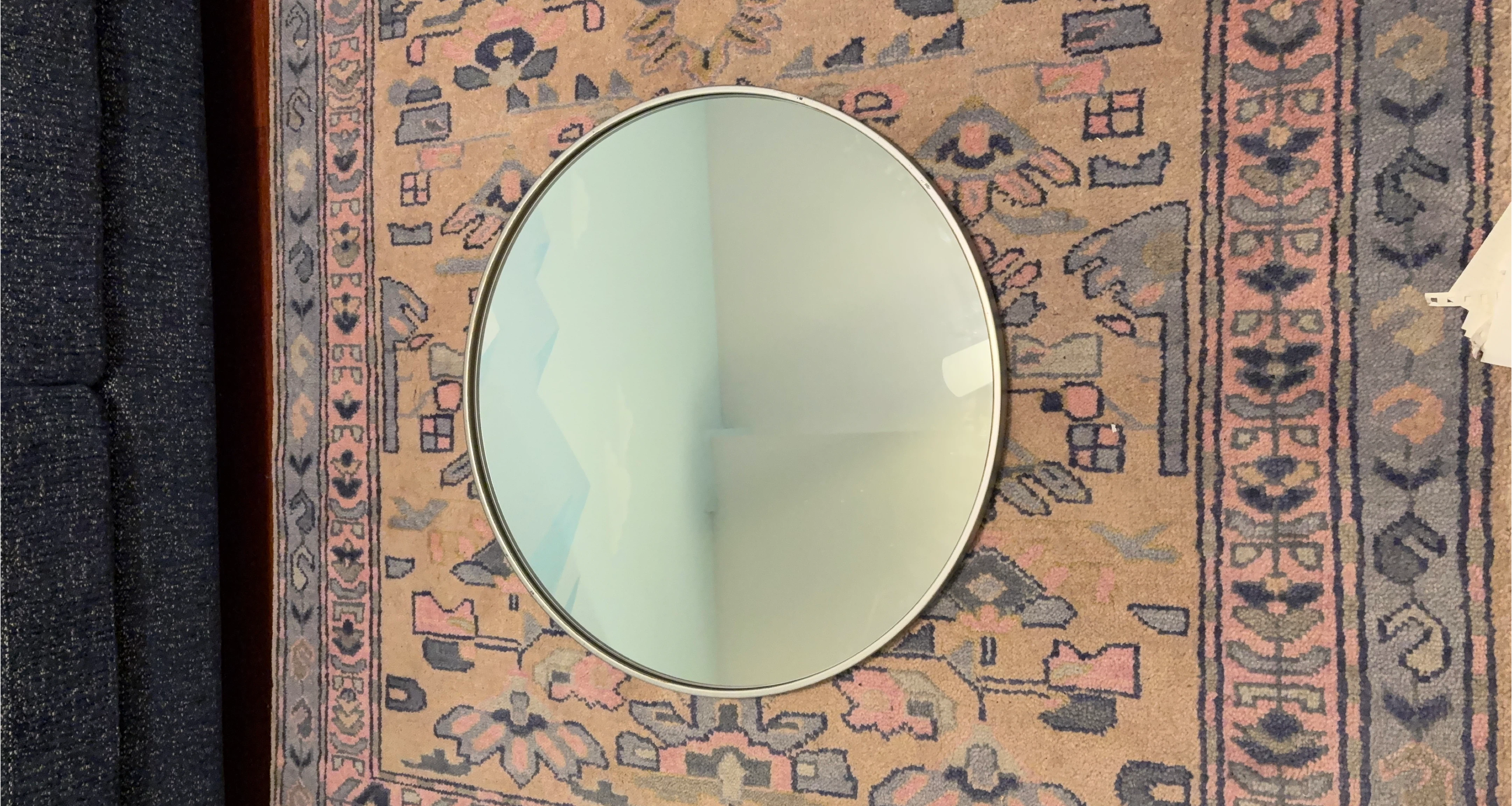 28” Round Metal Framed Mirror