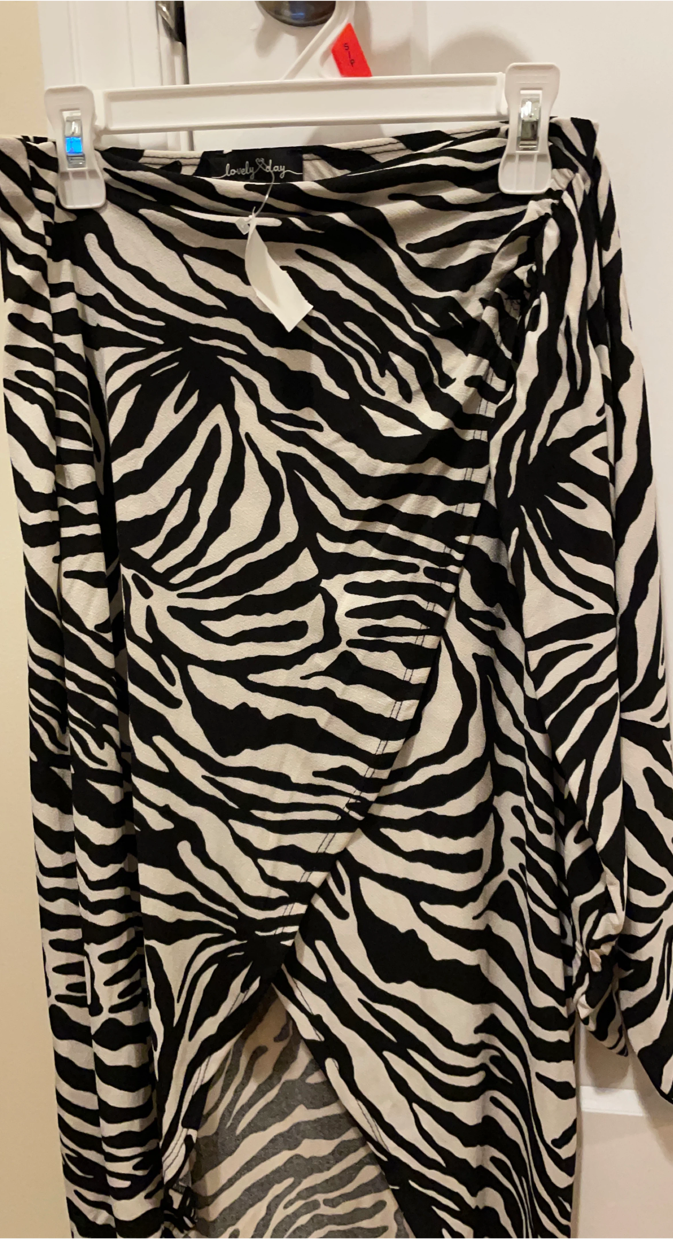 Lovely Day Zebra Print Wrap Skirt