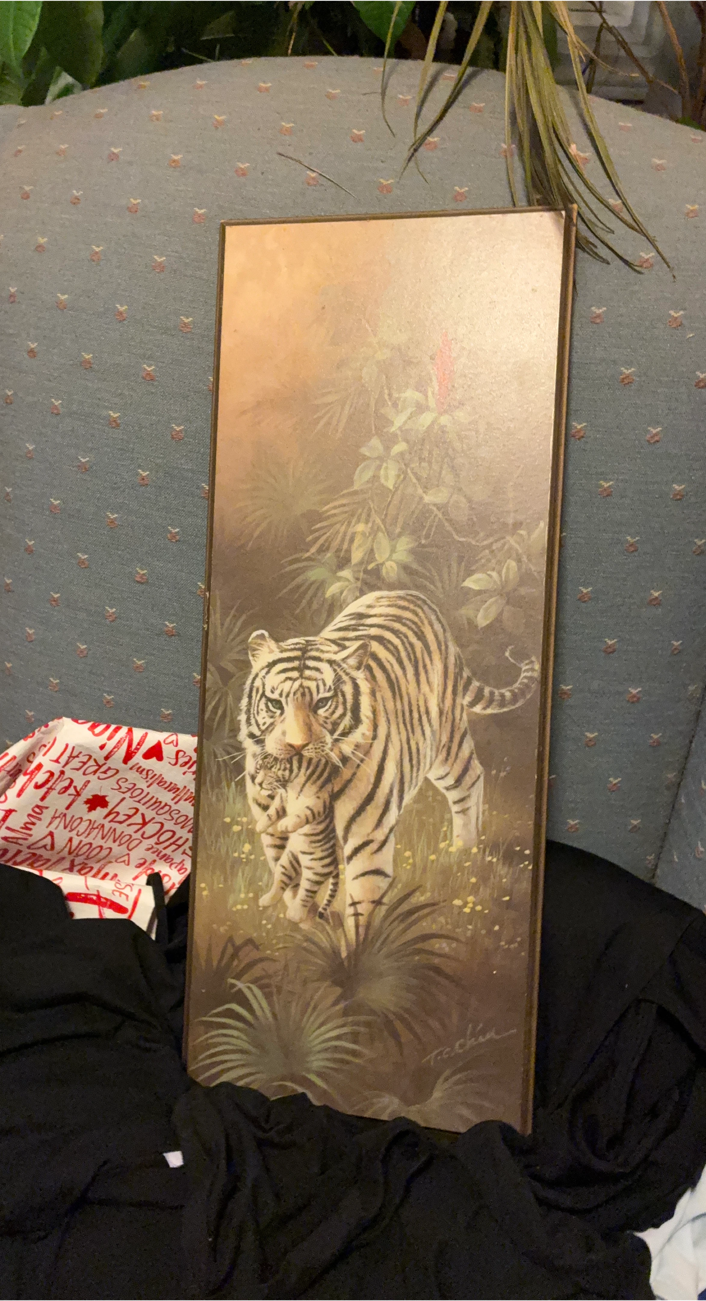 Vintage Tiger and Cub Wall Art