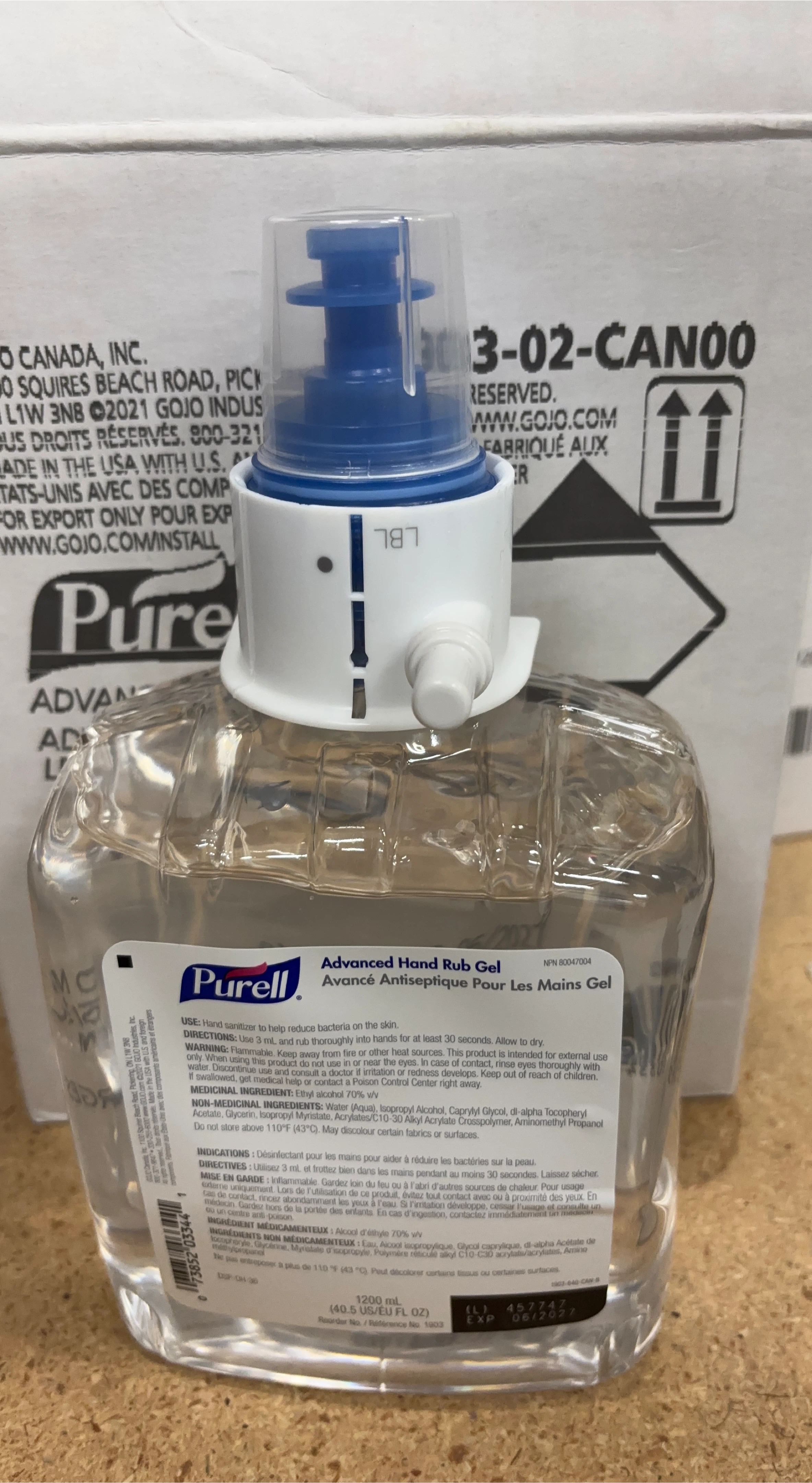 Purell Advanced Hand Rub Gel Hand Sanitizer 1200 mL