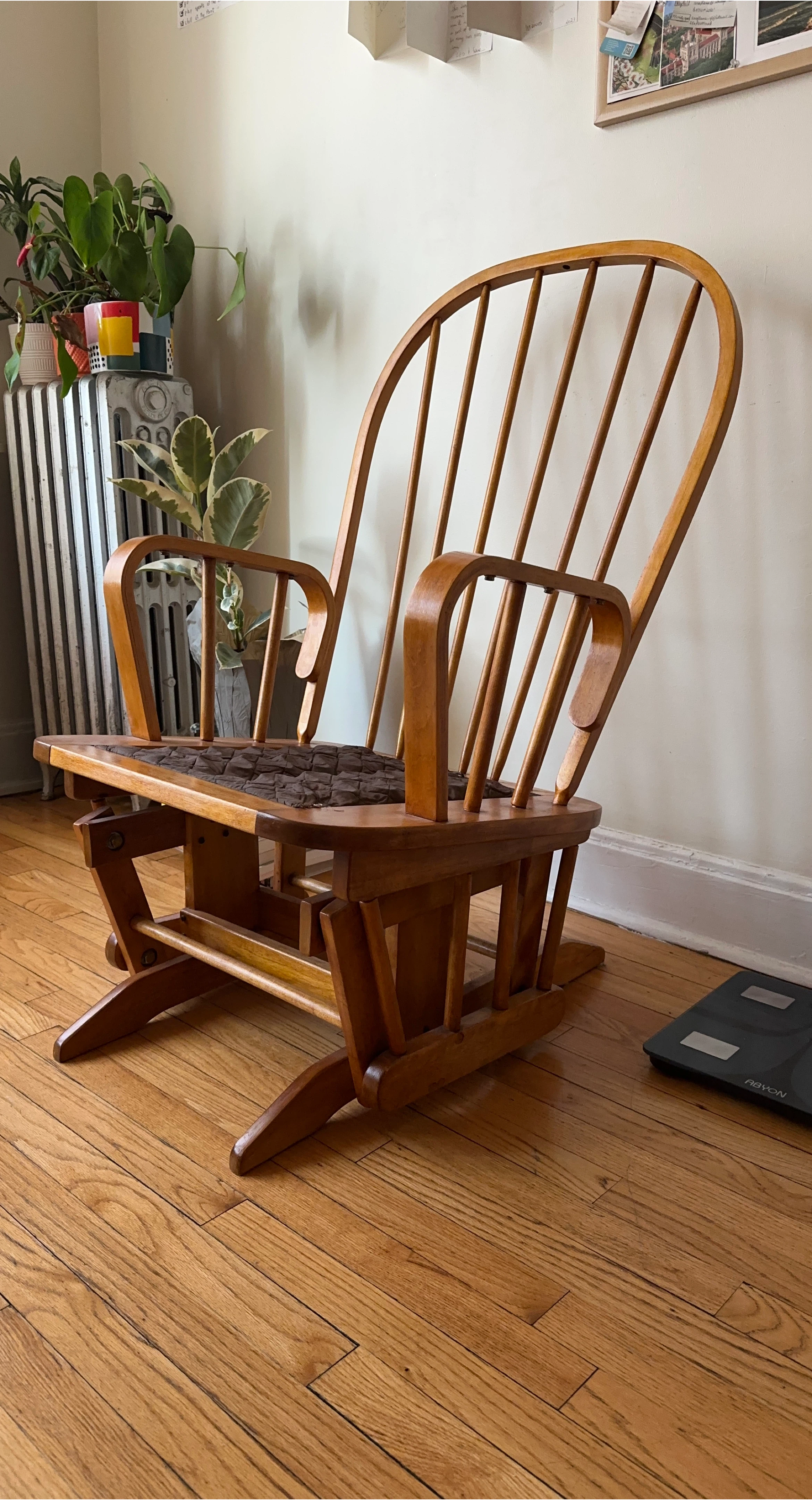 Wooden Glider Rocking Chair with Cushion - photo 2