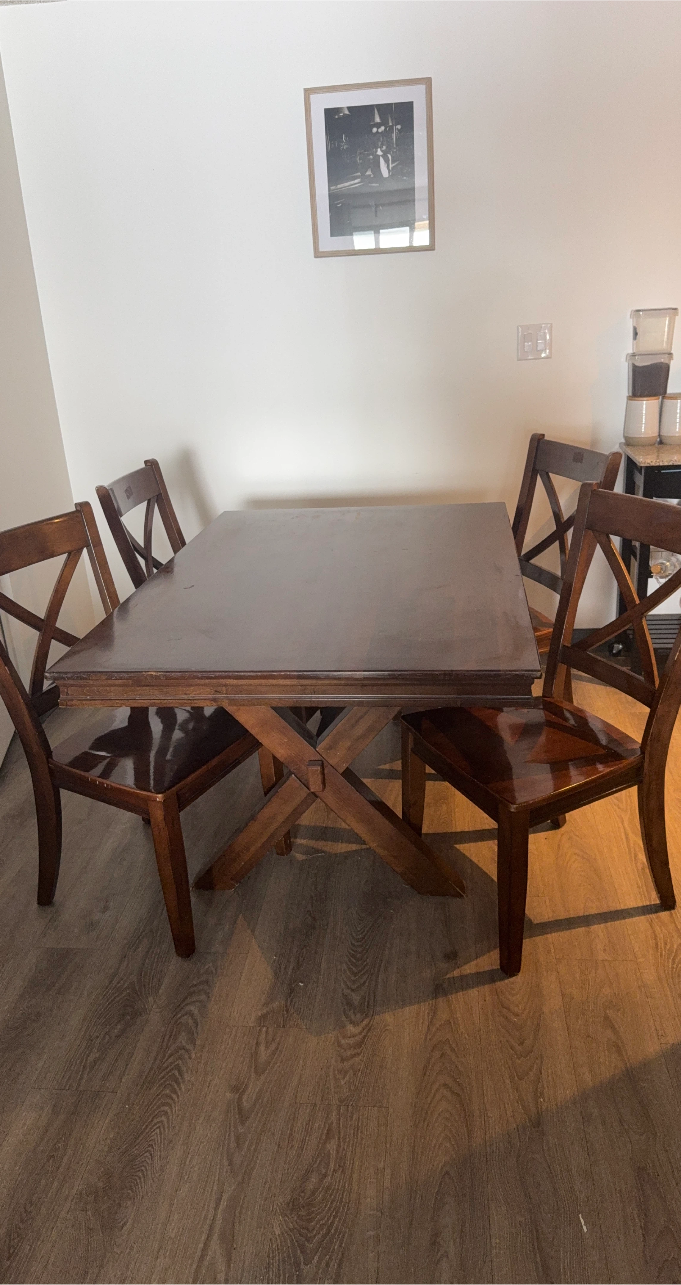 Wooden Dining Table and Chairs Set