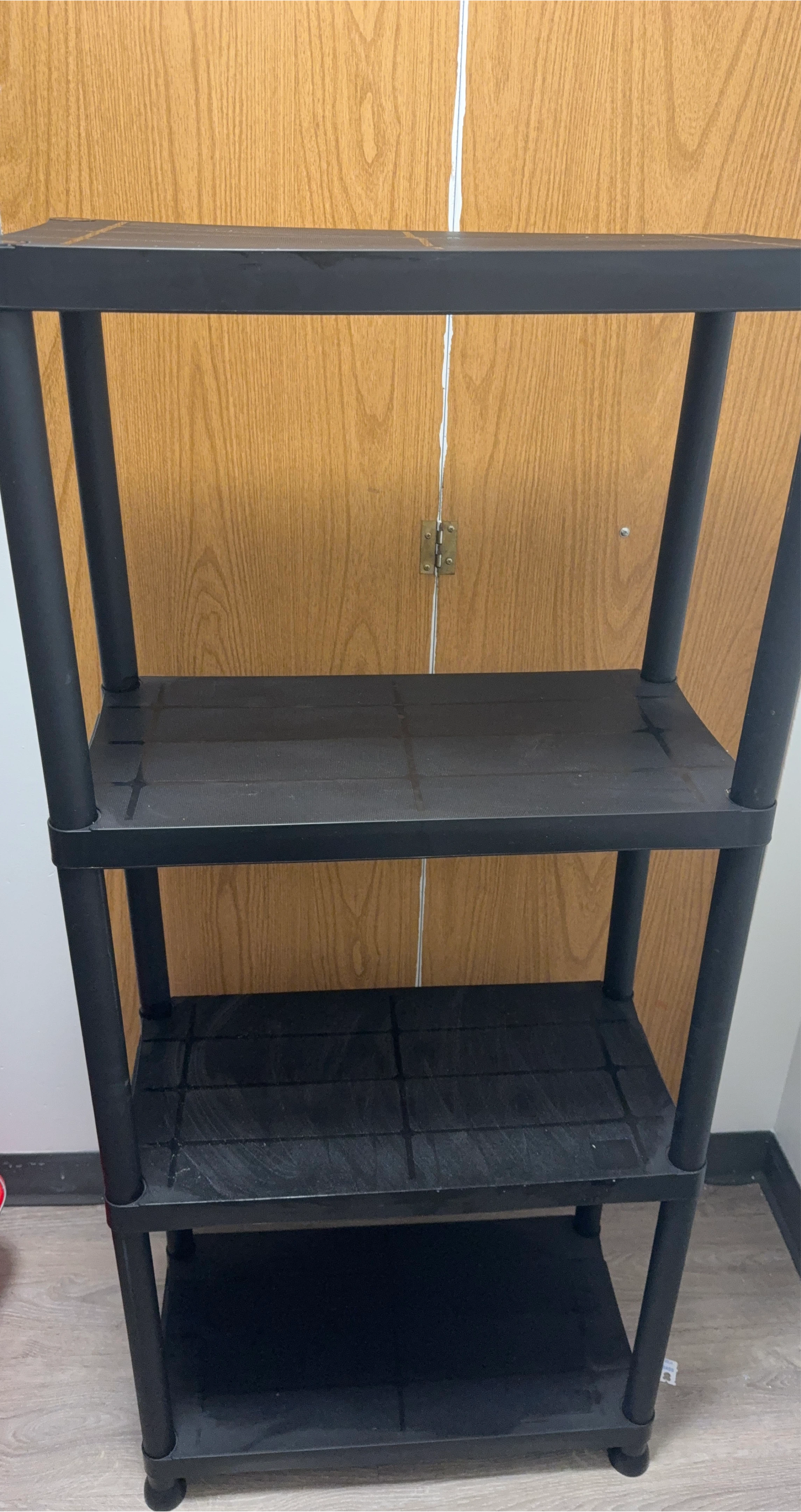 Black 5-Tier Plastic Storage Shelf Unit