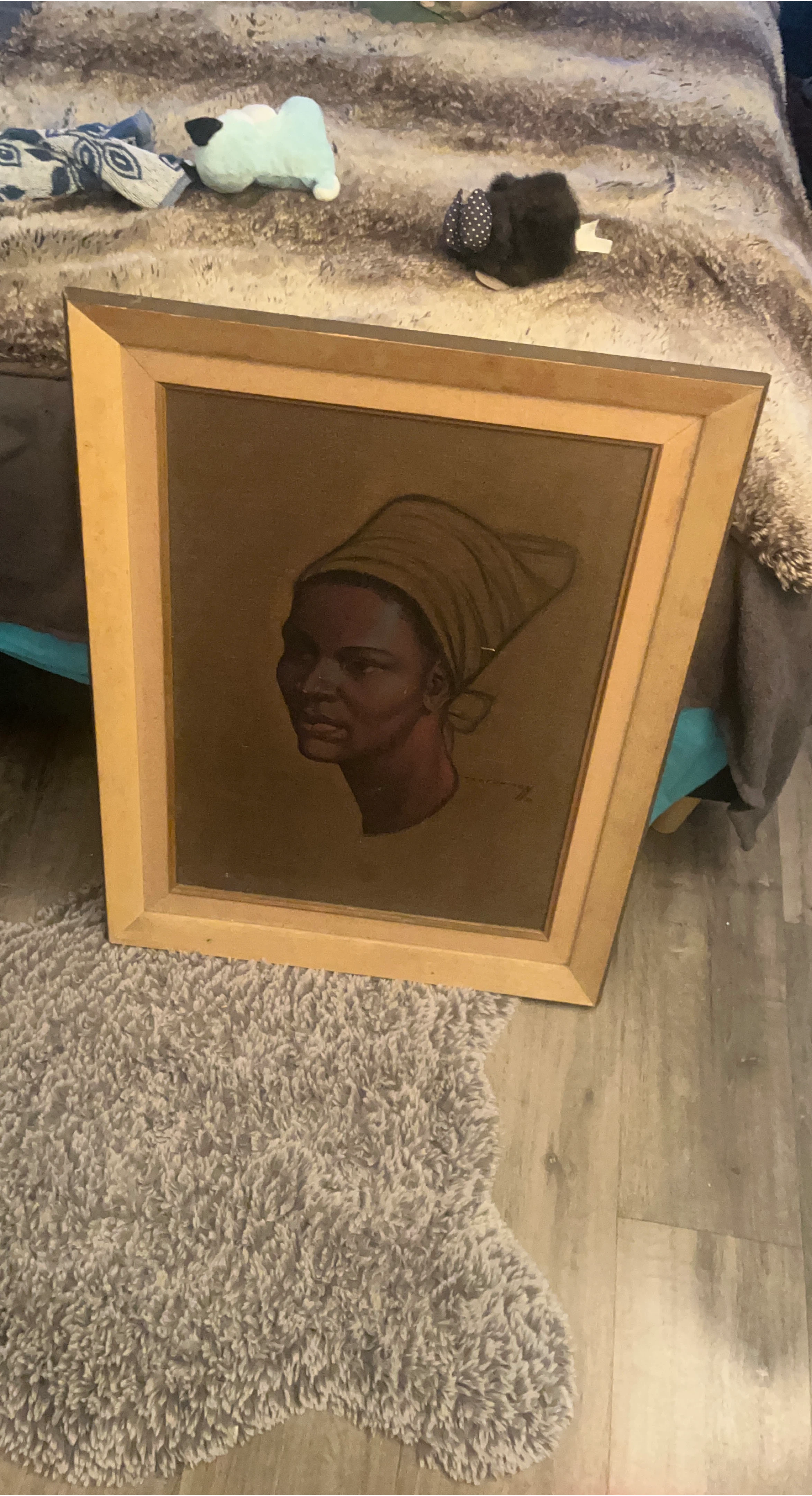 Framed Oil Painting Portrait “The Zulu Maiden”