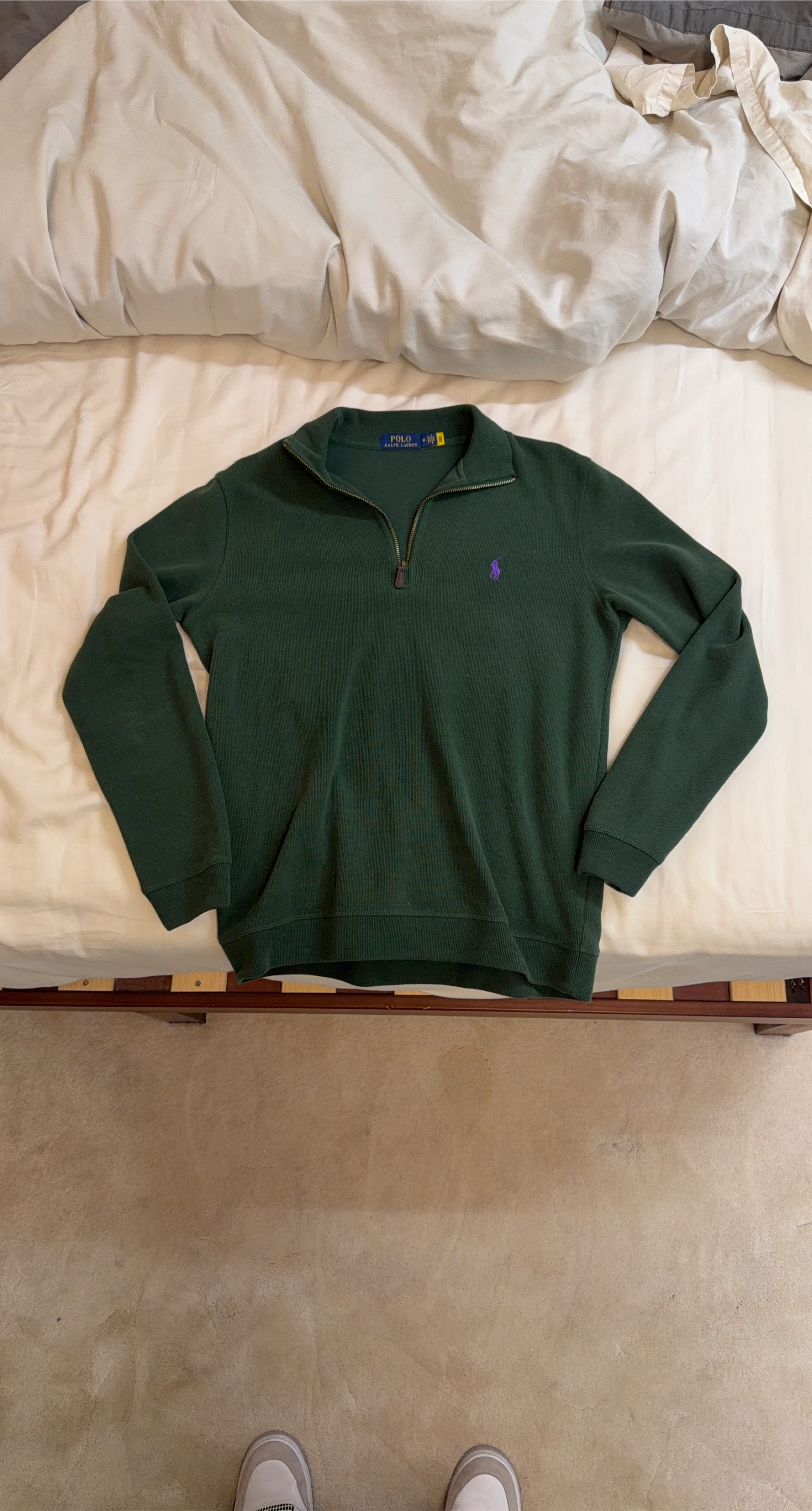 Polo Ralph Lauren Men's 1/4 Zip Green - Size M