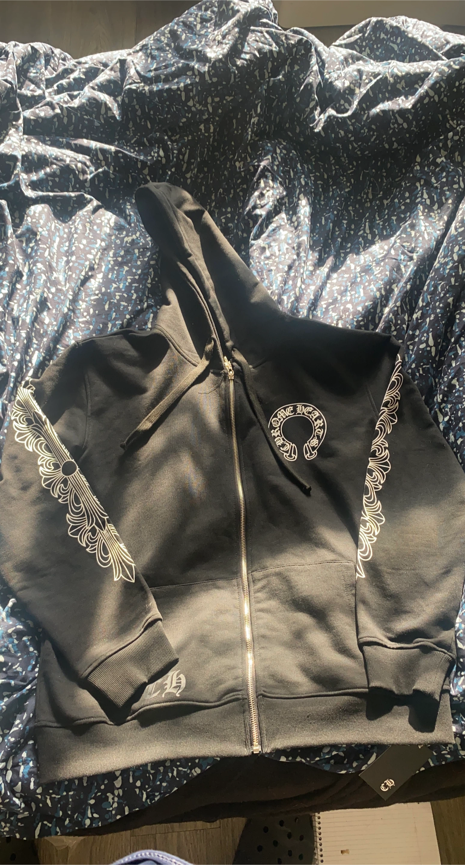 Chrome Hearts Black Zip-Up Hoodie