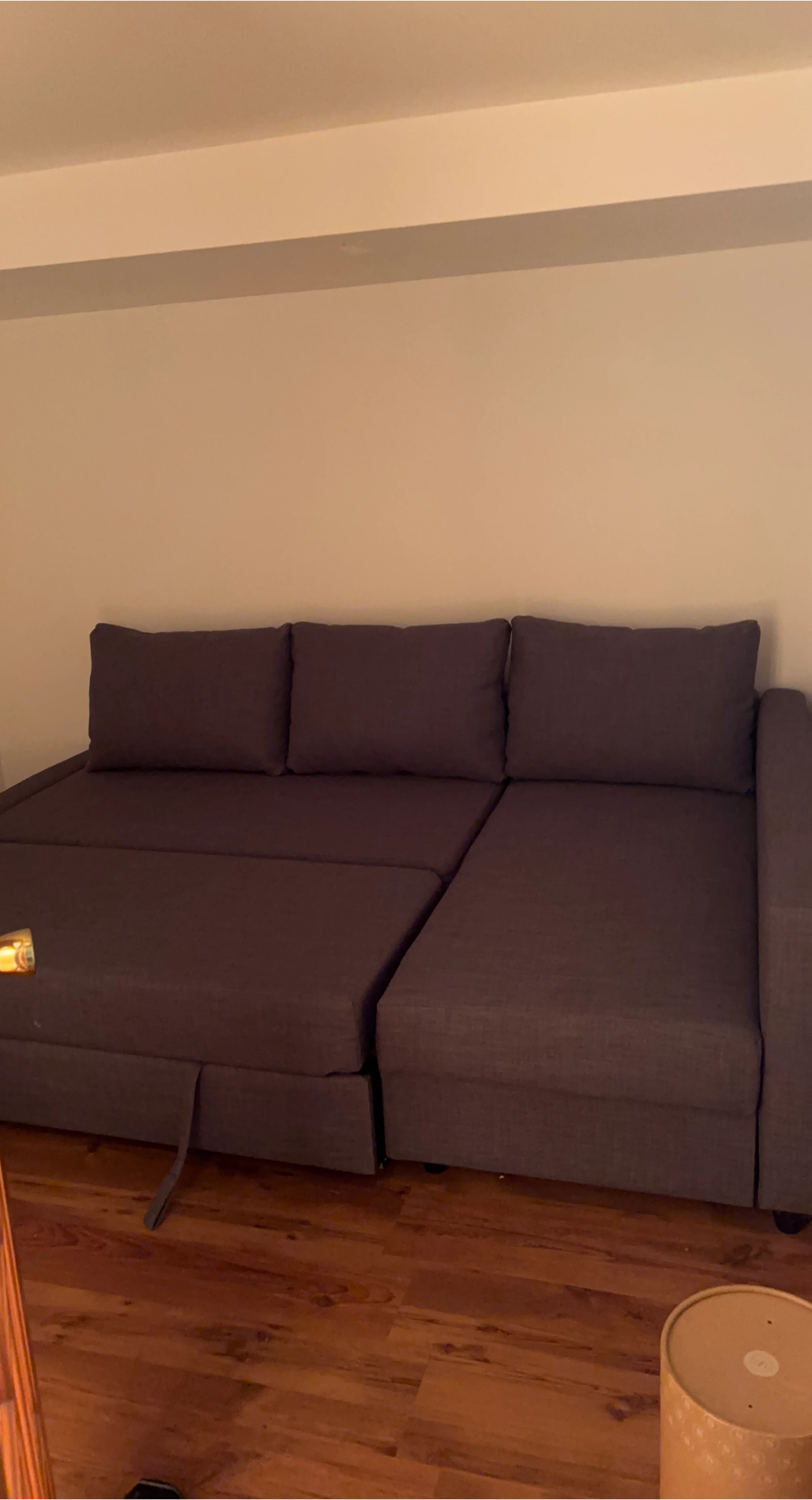 Ikea Dark Brown Sectional Sofa with Pull-Out Bed