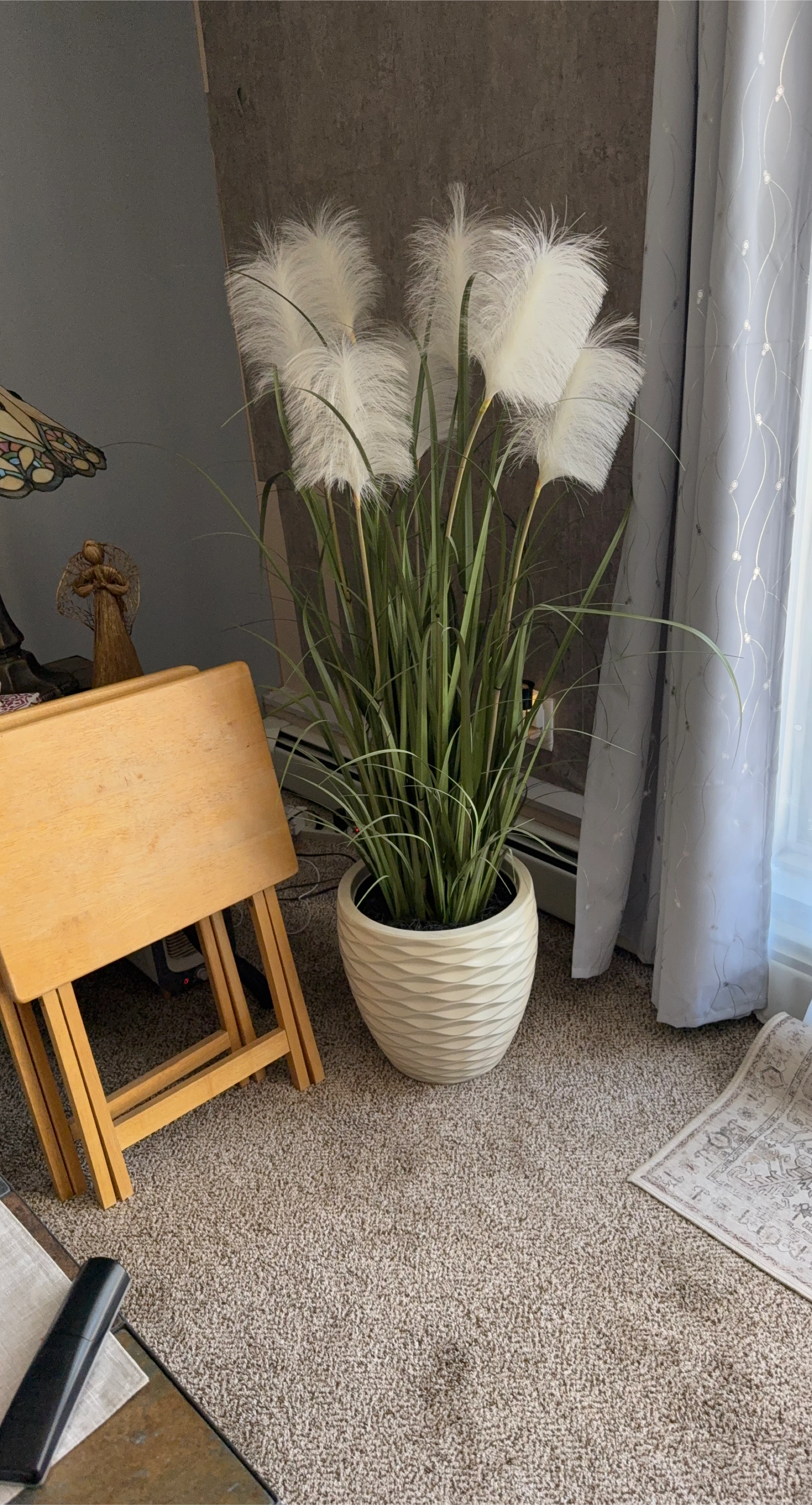 Artificial White Pampas Grass Plant