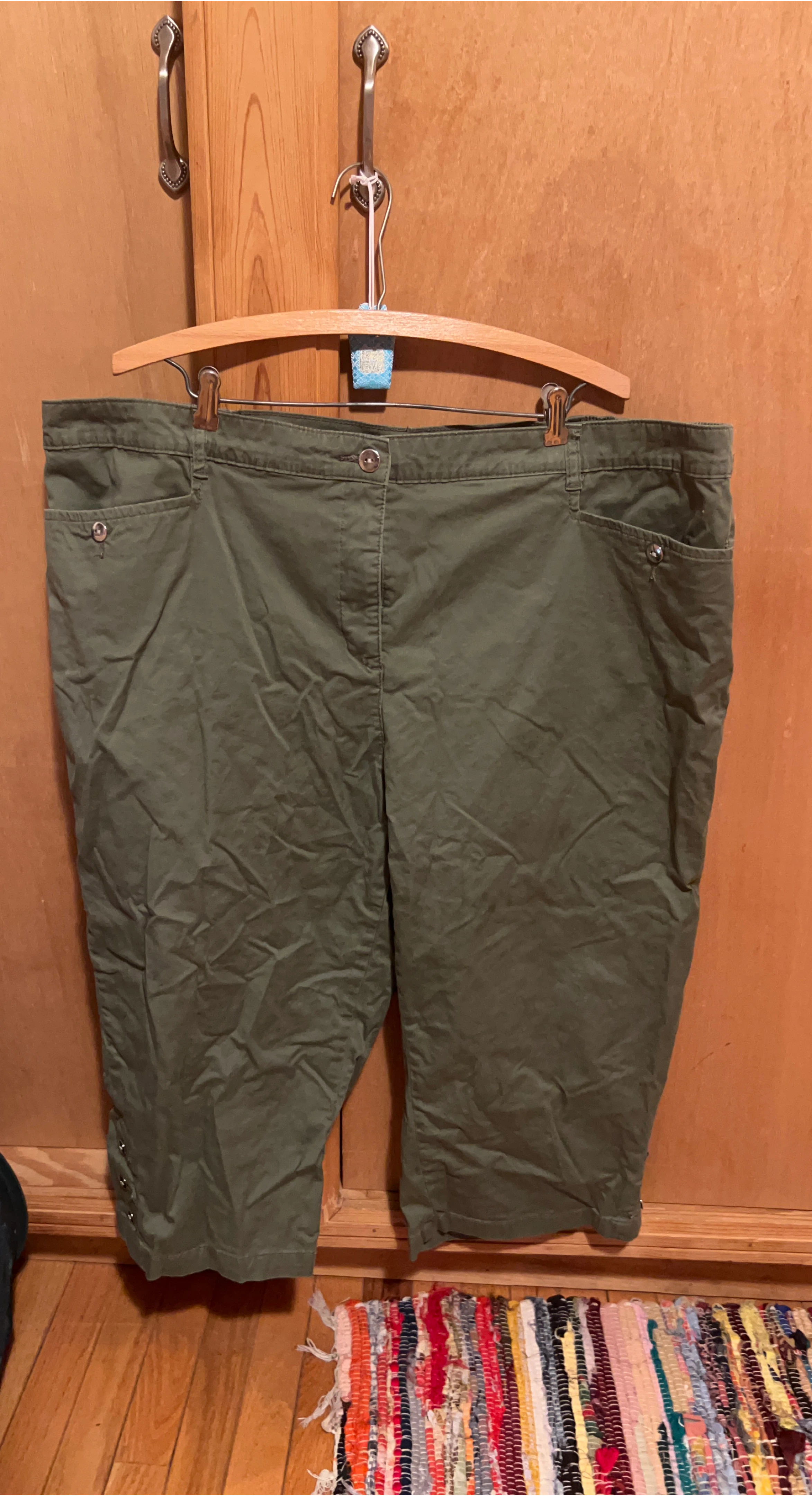 Karen Scott Women's Green Capris Size 24W