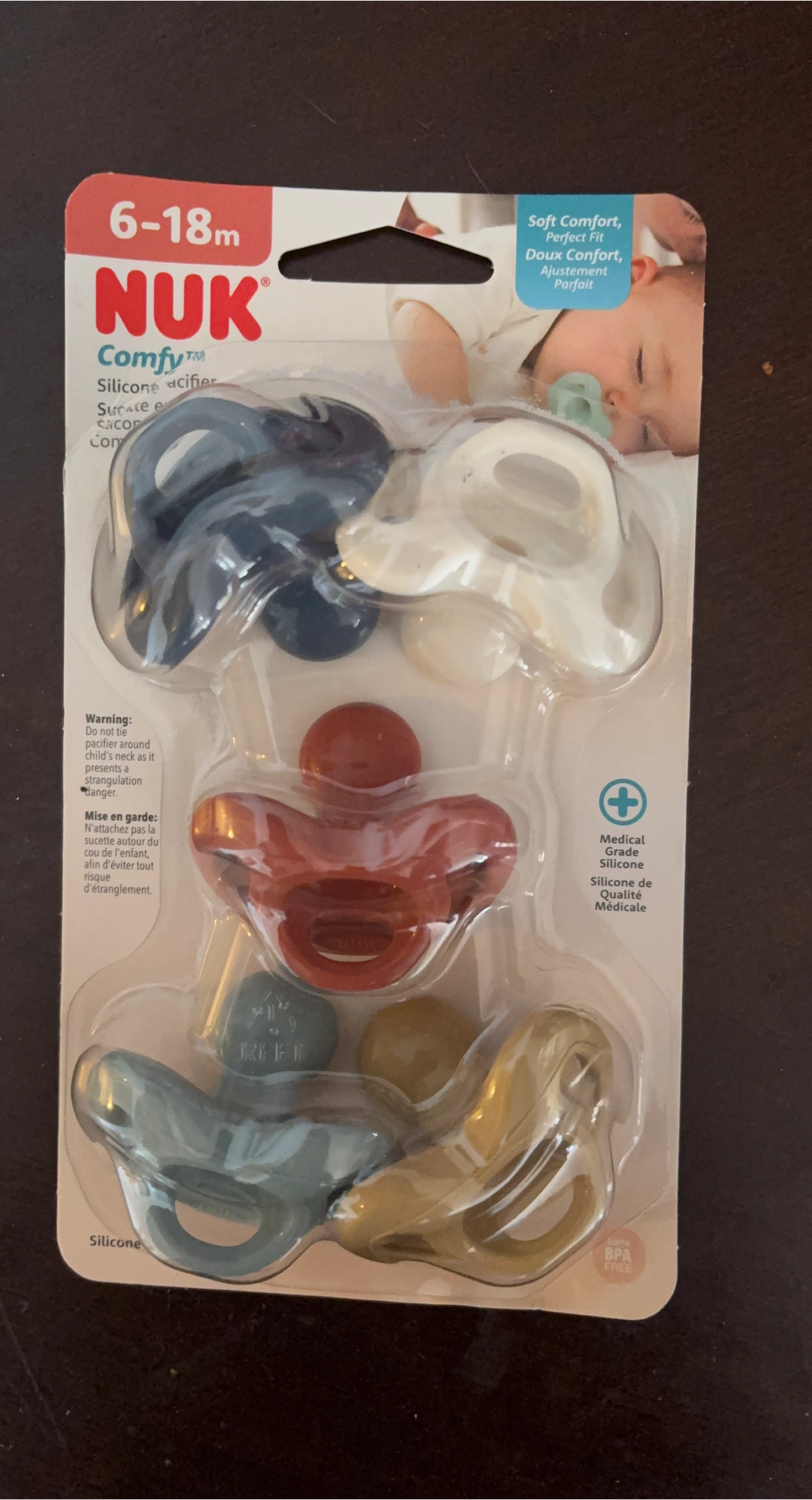 NUK Comfy Silicone Pacifiers (6-18 Months) - 5 Pack