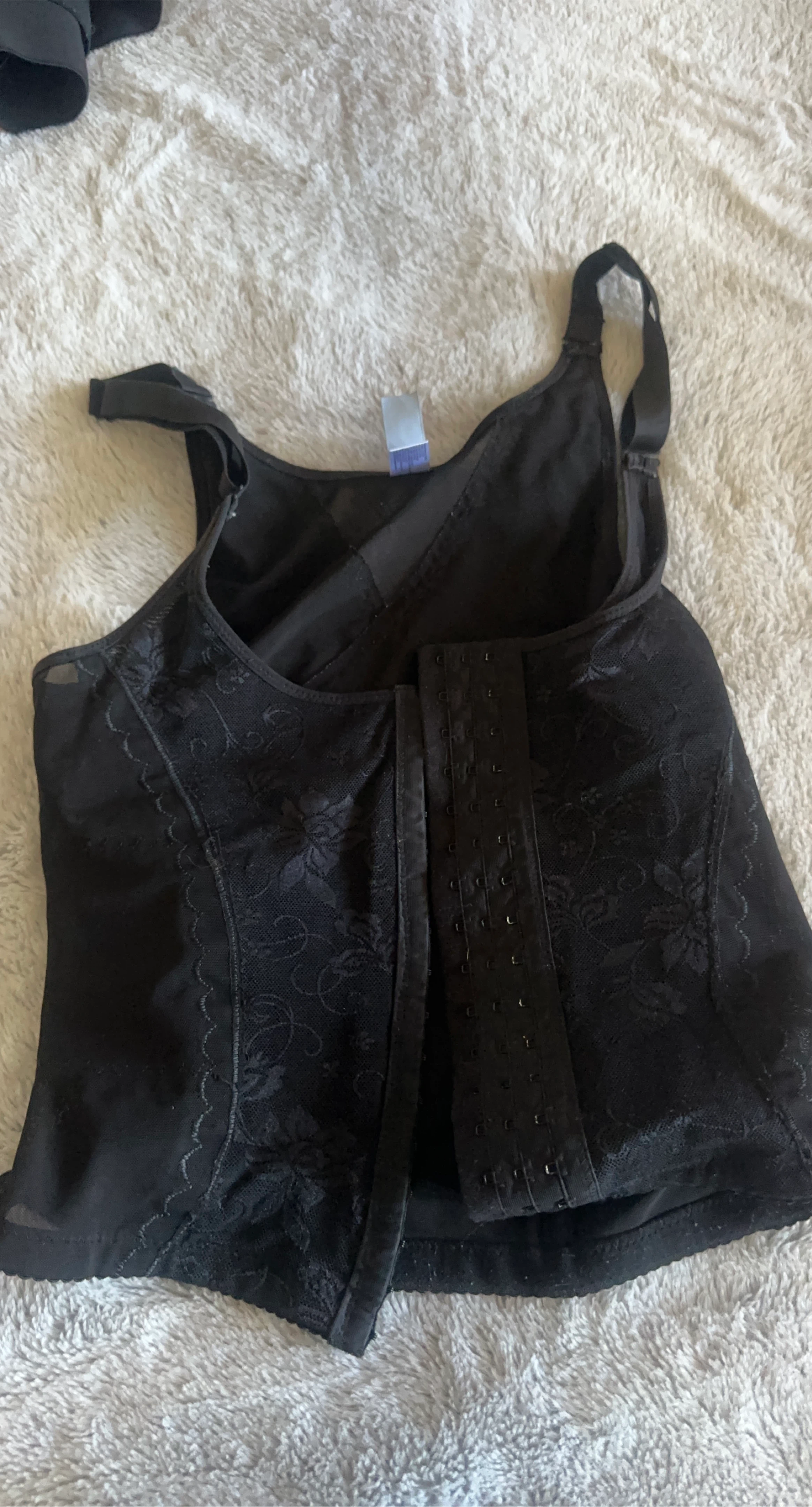 Black Lace Front Closure Corset Body Shaper