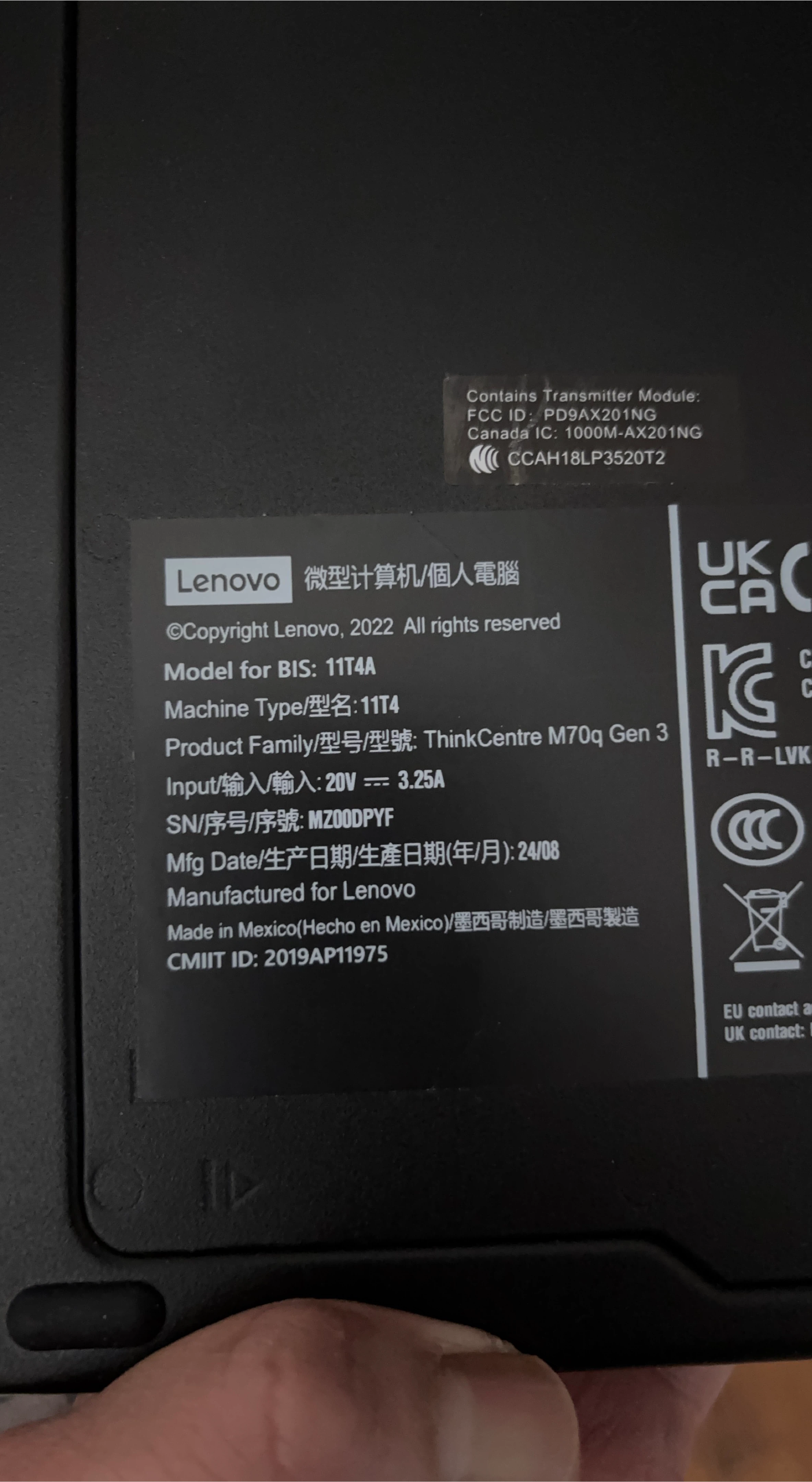 Lenovo ThinkCentre M70q Gen 3 Desktop Micro PC