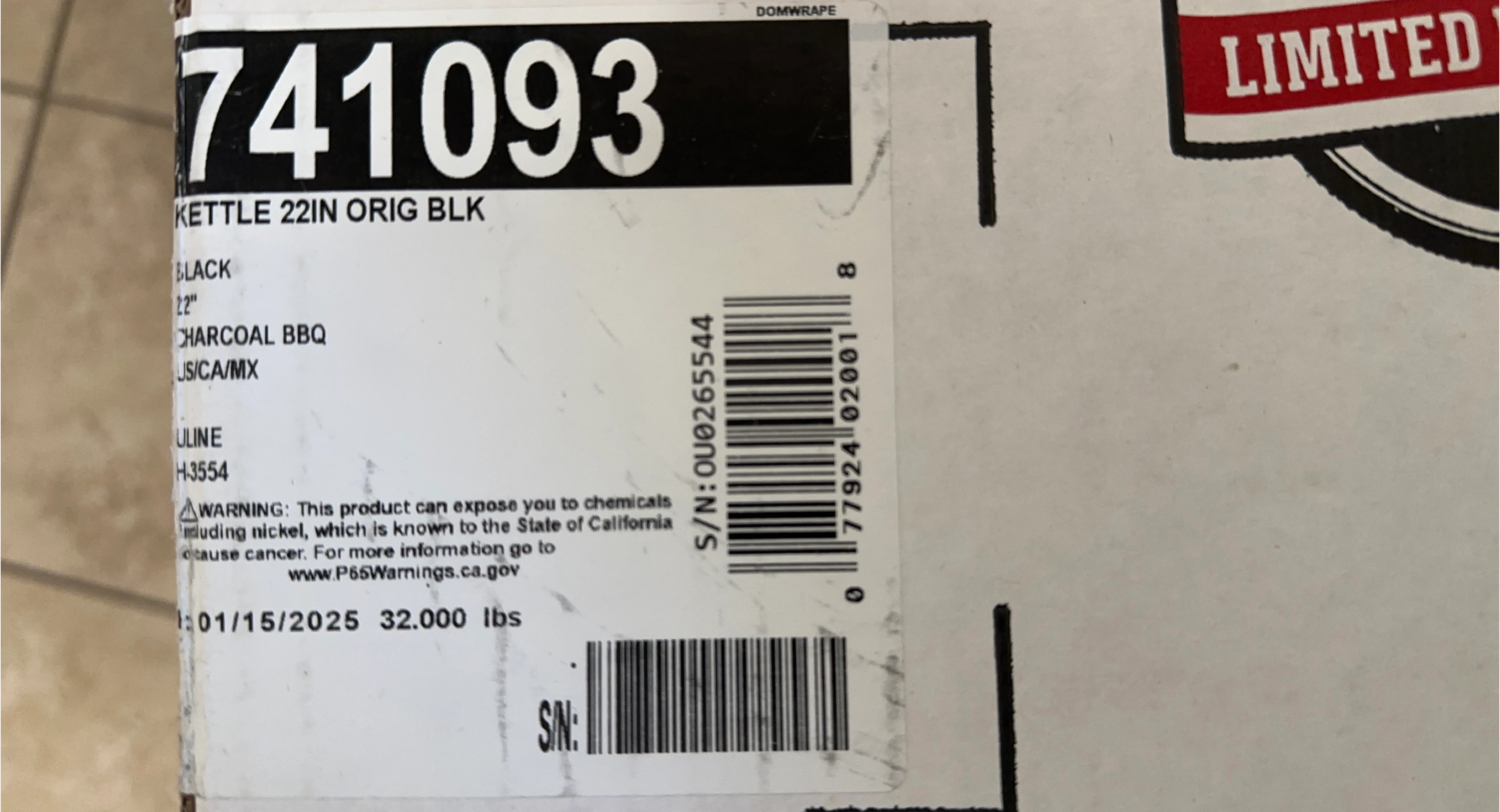 Weber Original Kettle 22" Charcoal Grill