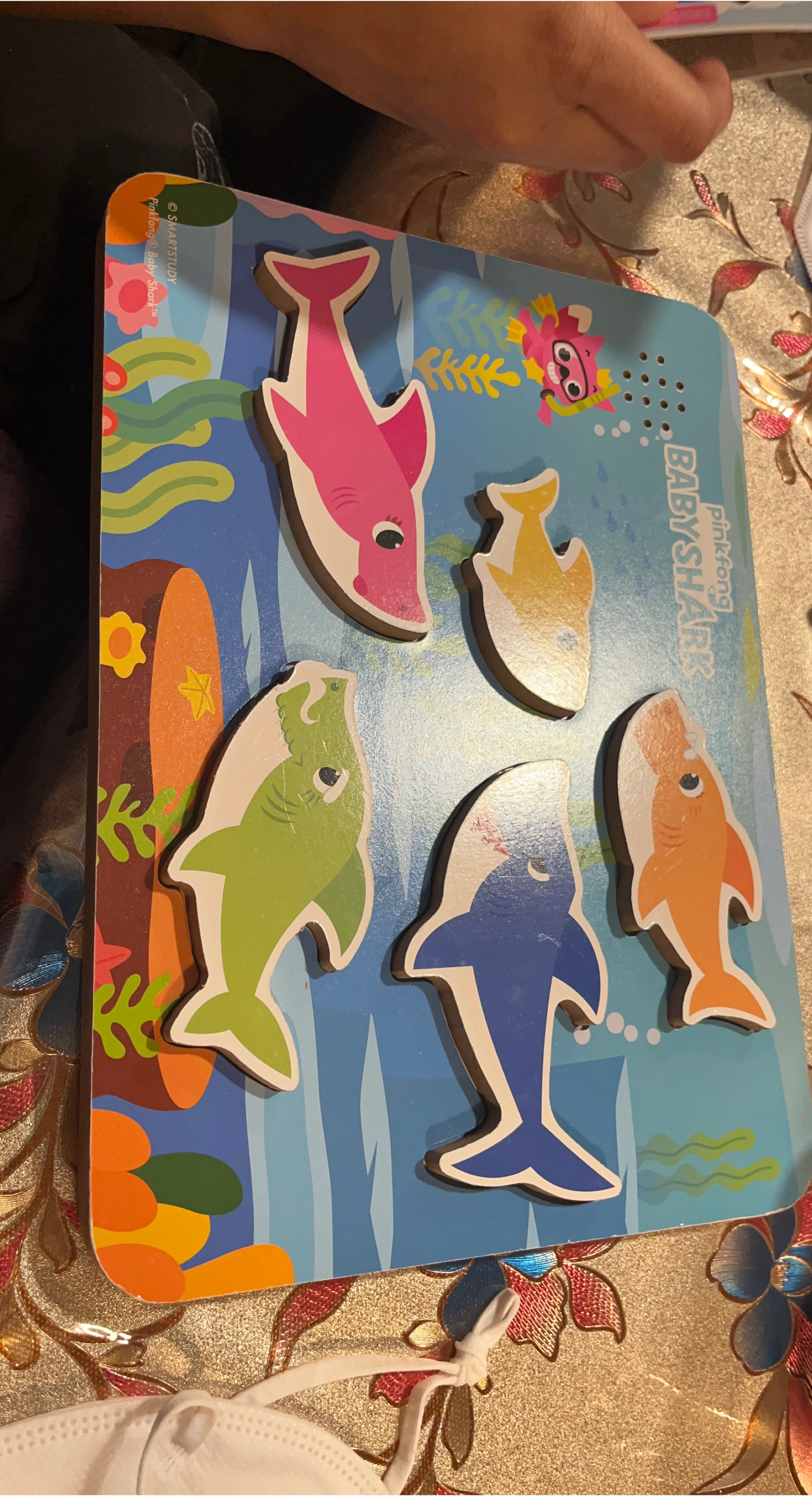 Smart Study Baby Shark Wooden Puzzle