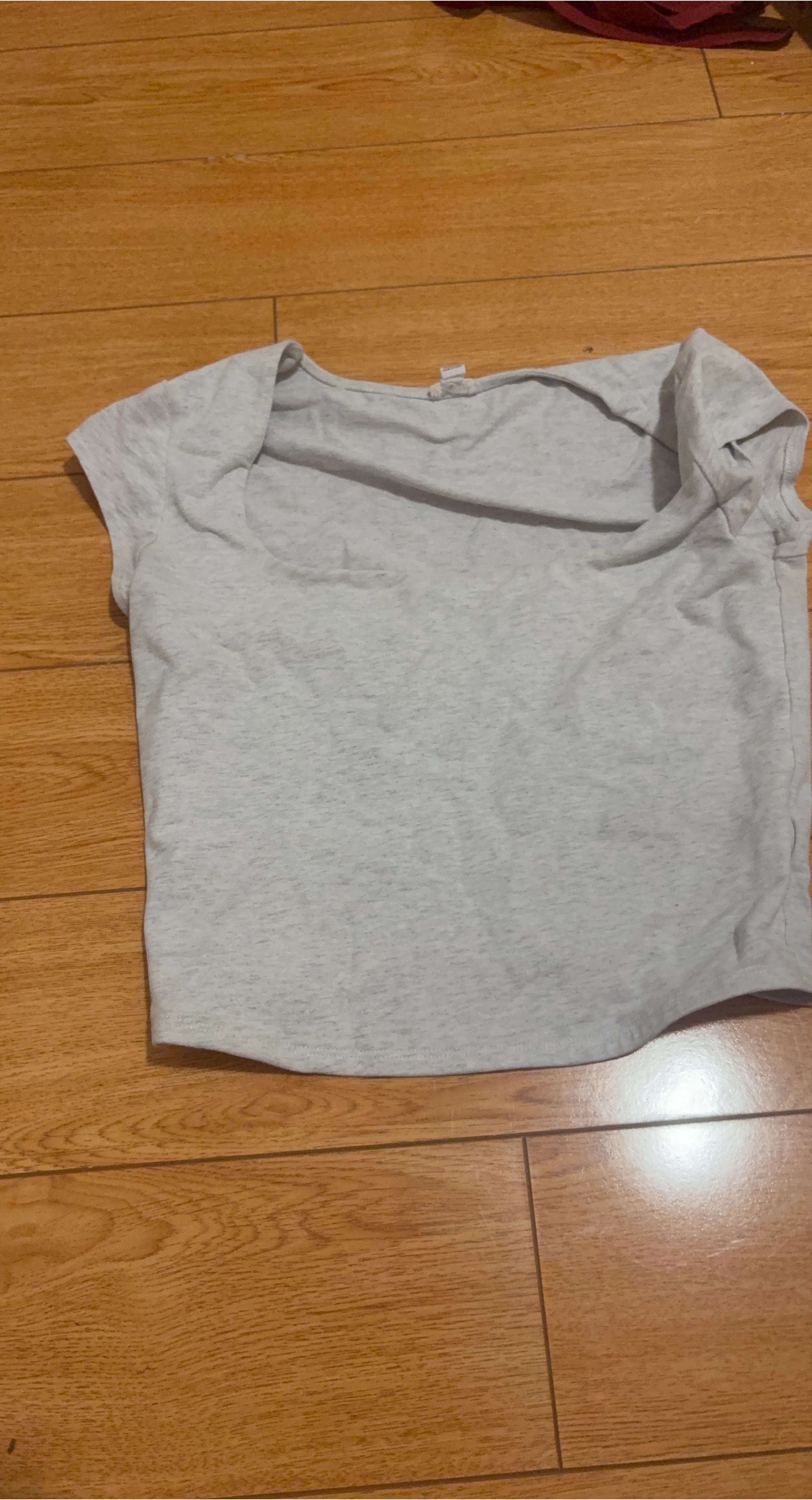 Garage Grey Square Neck T-Shirt