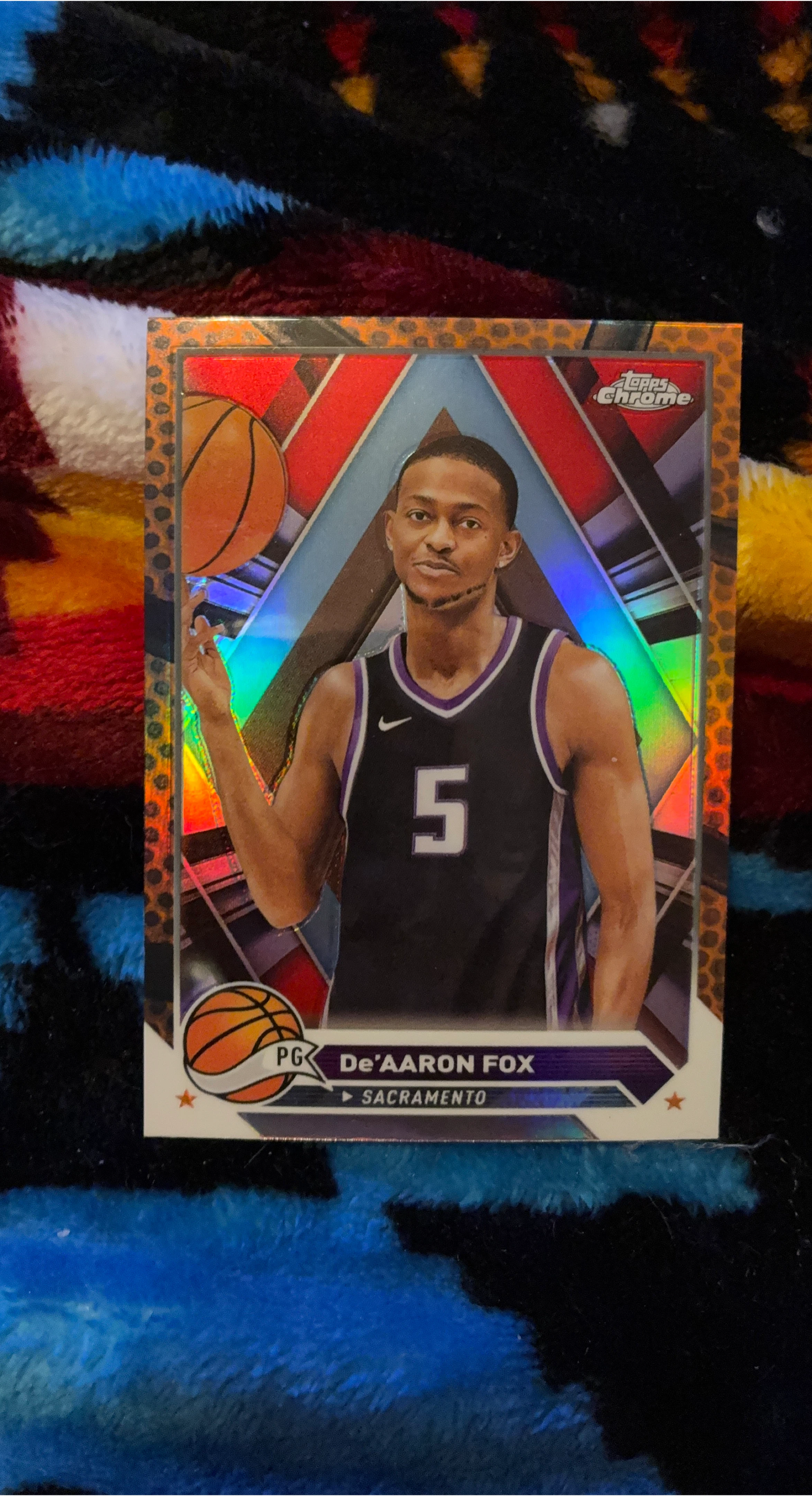 Topps Chrome De'Aaron Fox Sacramento Kings Basketball Card