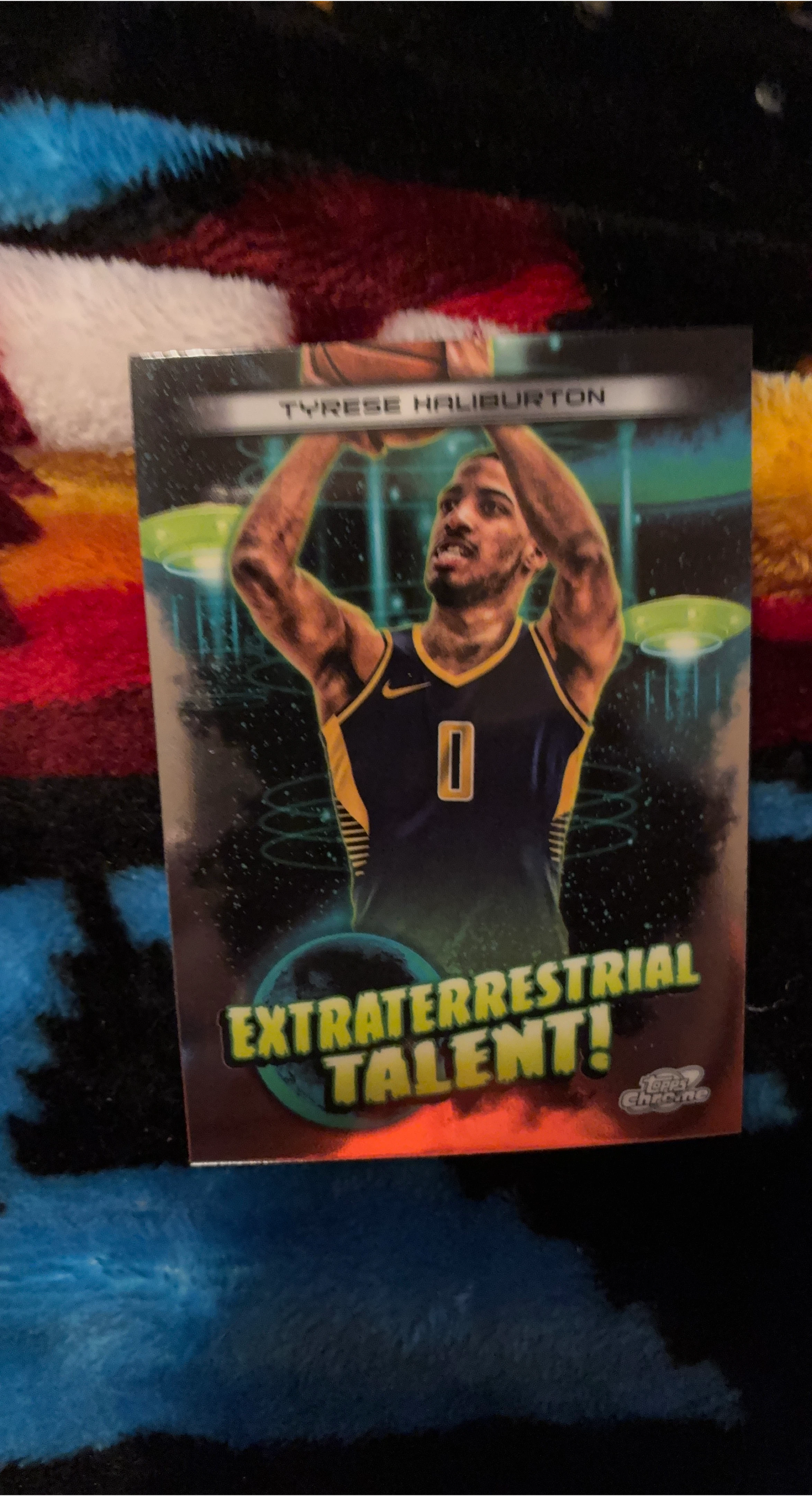 Tyrese Haliburton "Extraterrestrial Talent" Topps Chrome Card