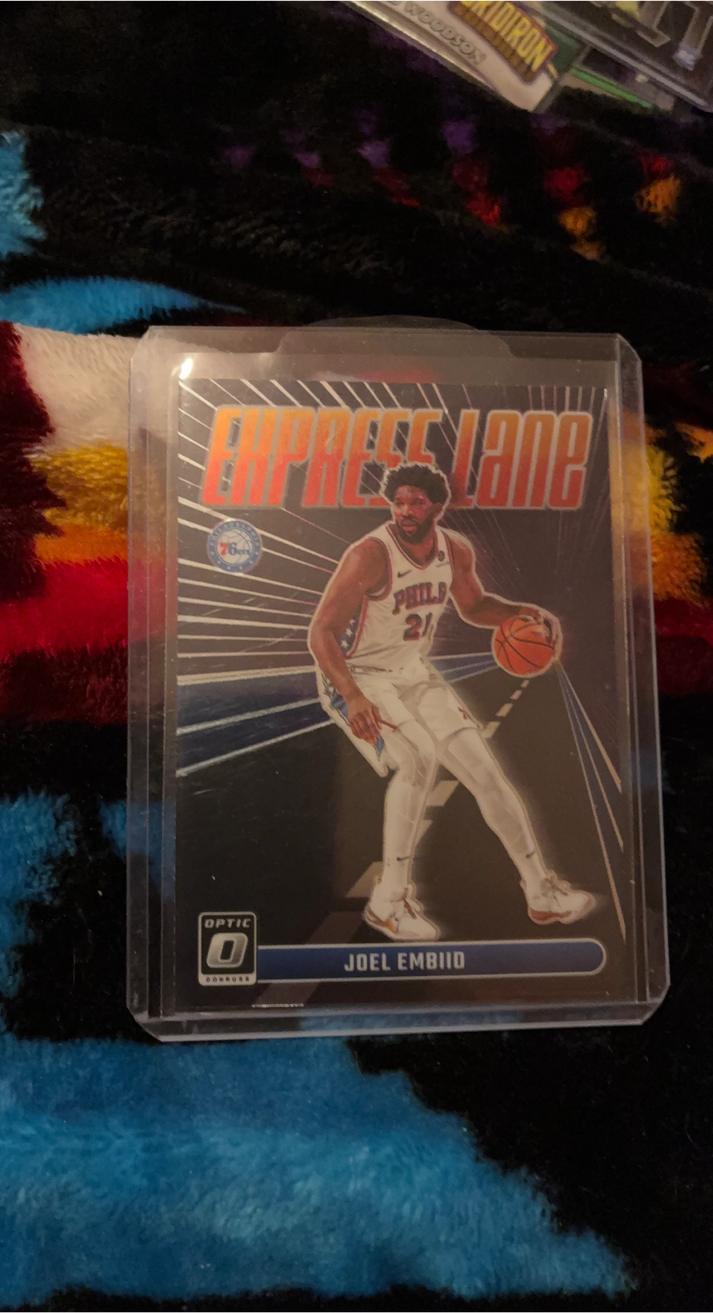 2020-21 Panini Optic Express Lane Joel Embiid Basketball Card