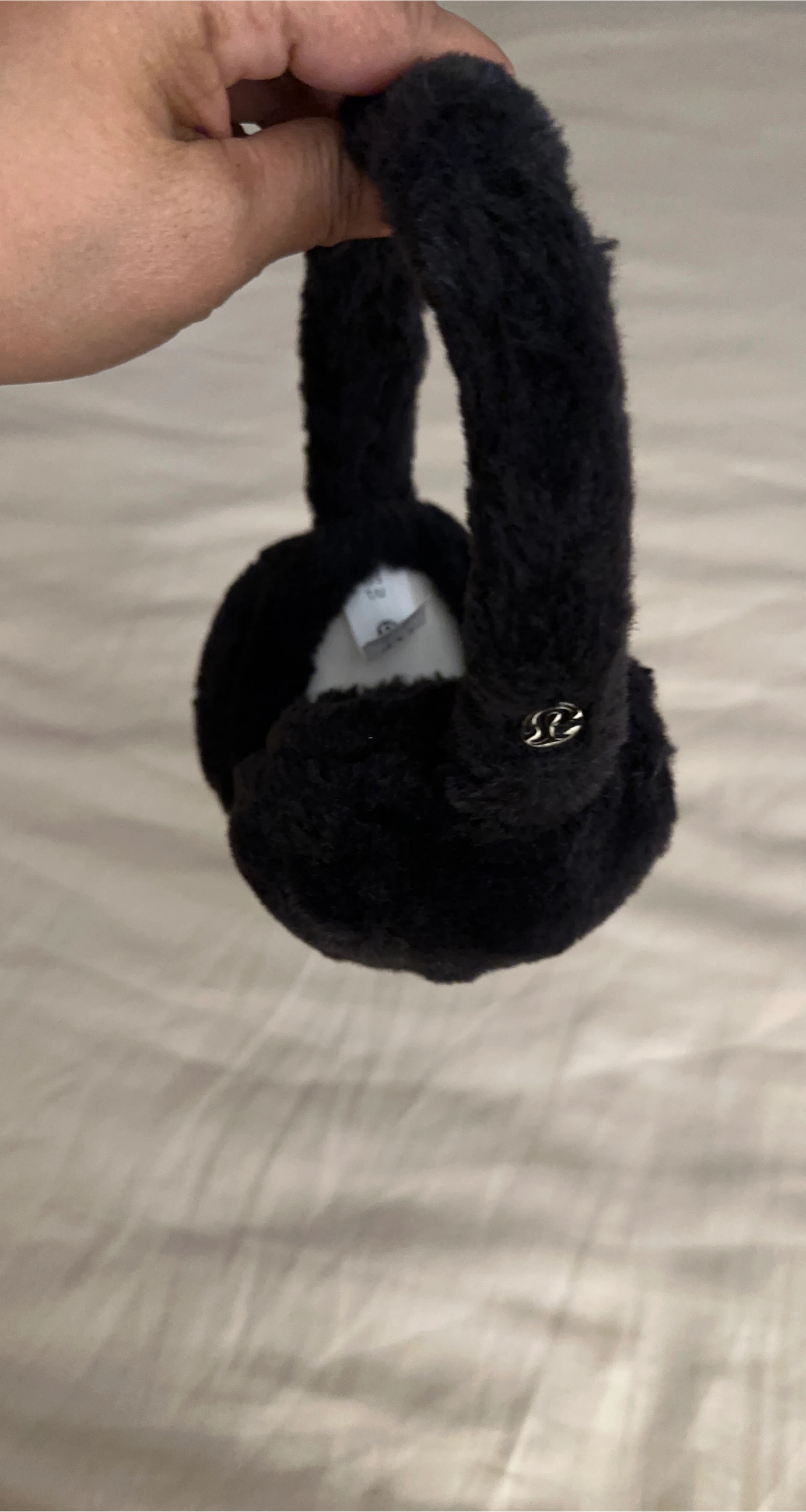 Lululemon Black Faux Fur Earmuffs
