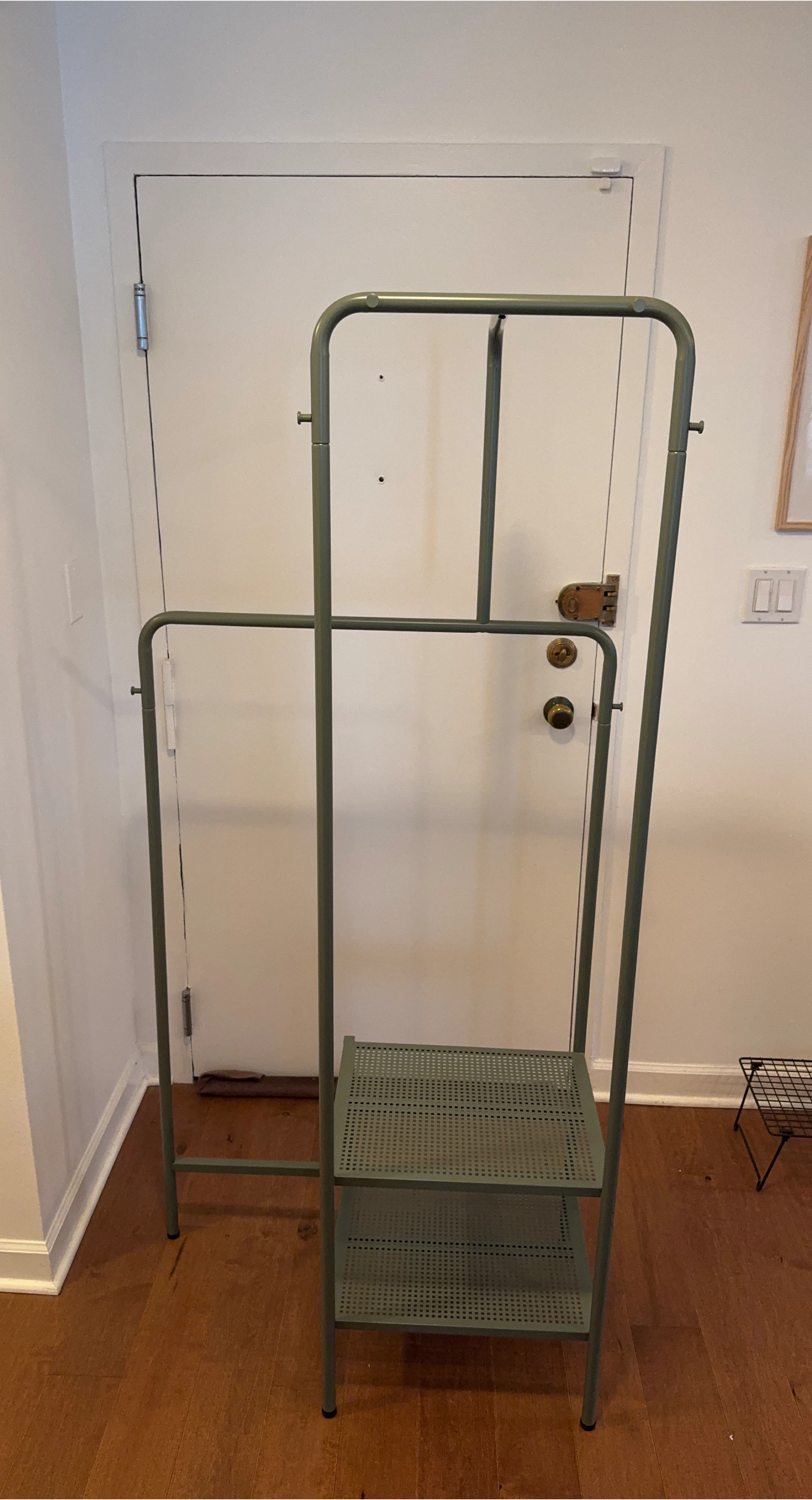 IKEA NIKKEBY Metal Clothes Rack - Green