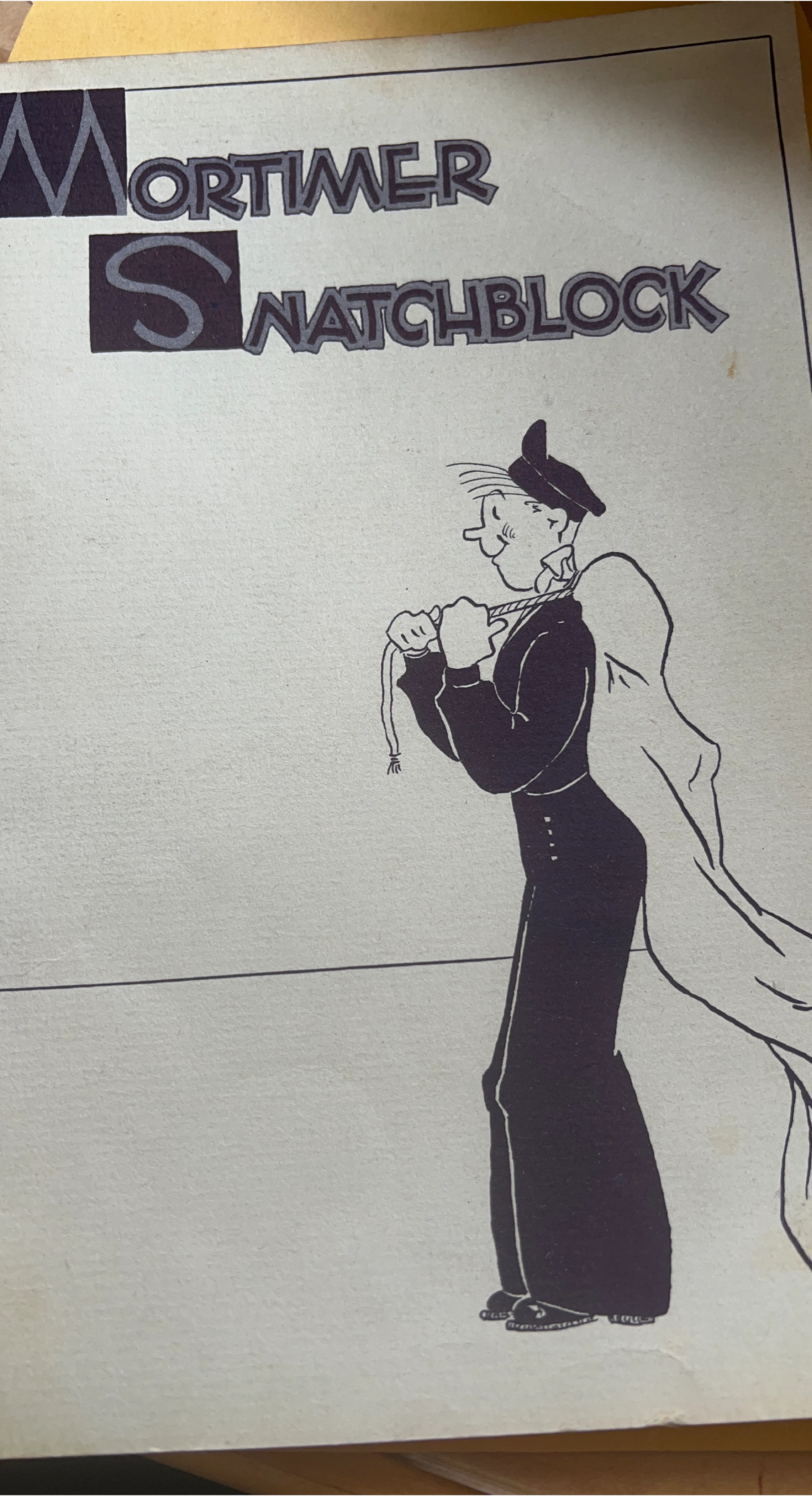 Mortimer Snatchblock comic art print