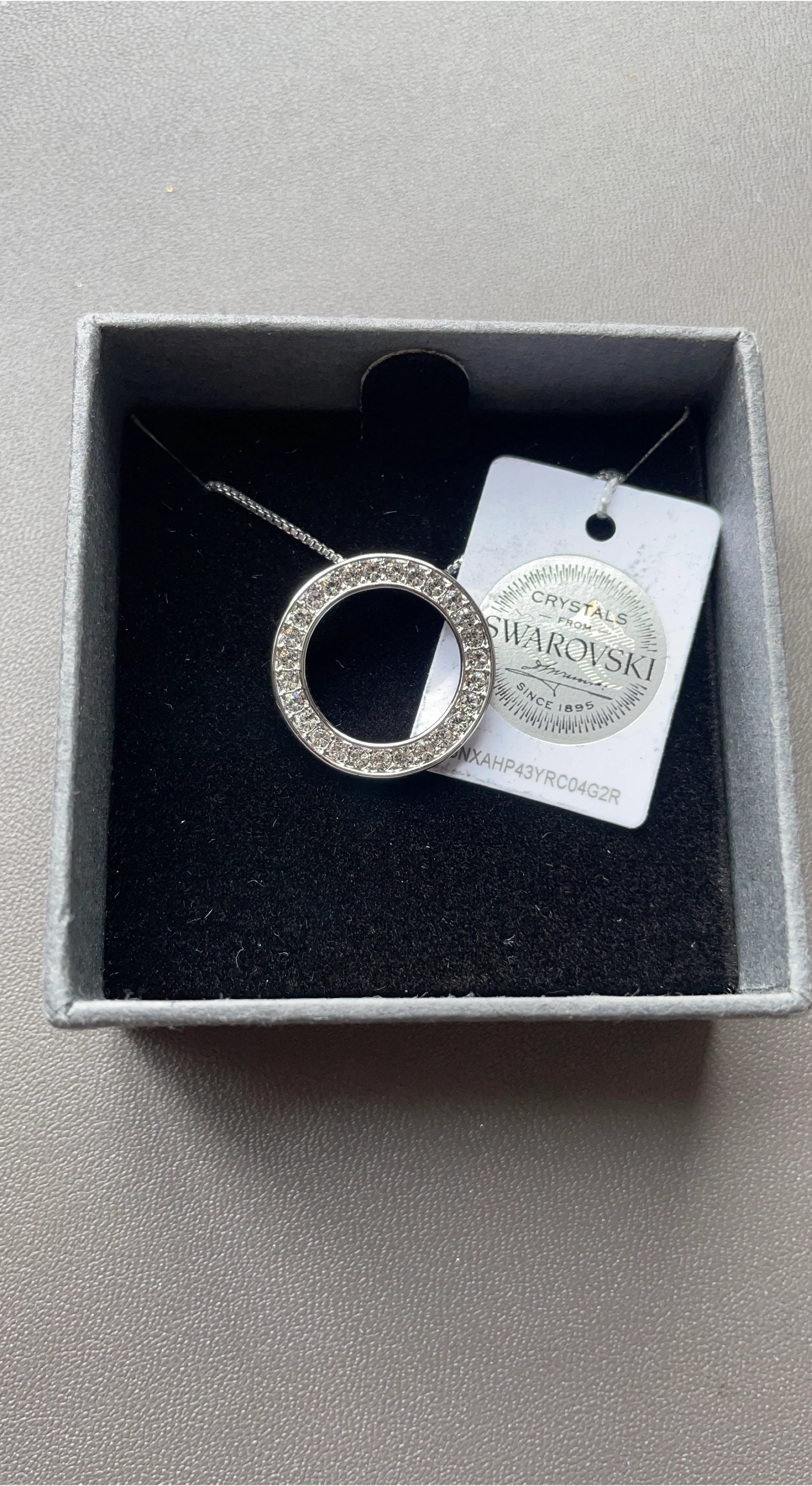 Swarovski Circle Pendant Necklace