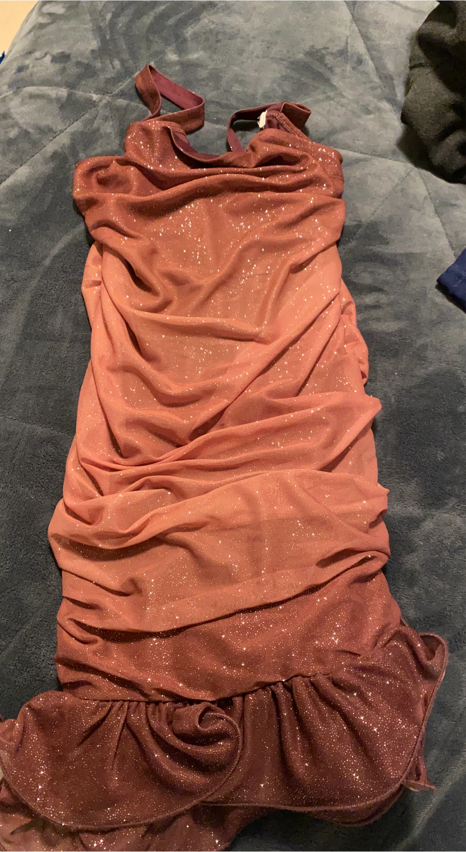 Sparkly Ruched Ombre Dress