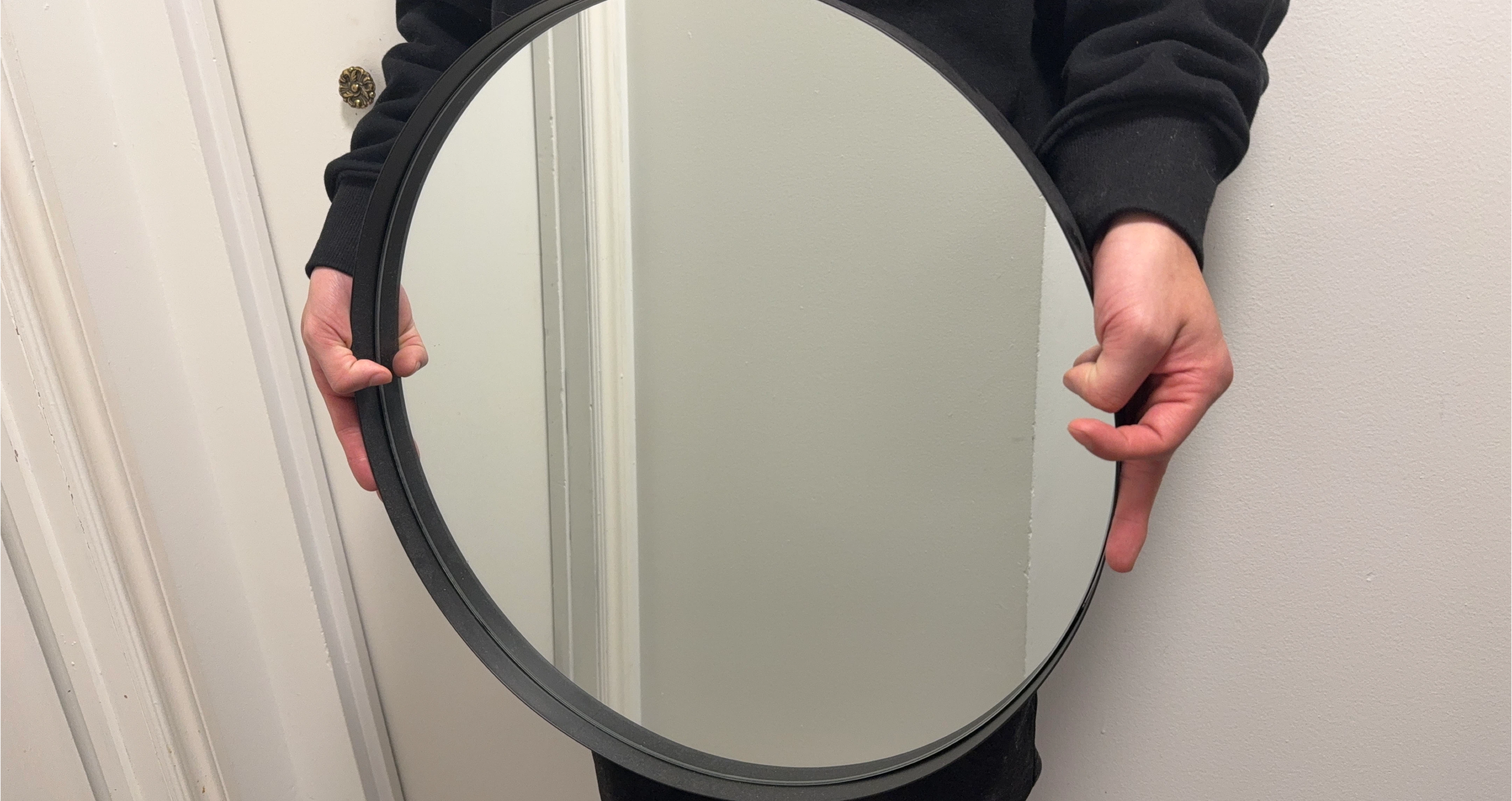 Round Black Wall Mirror