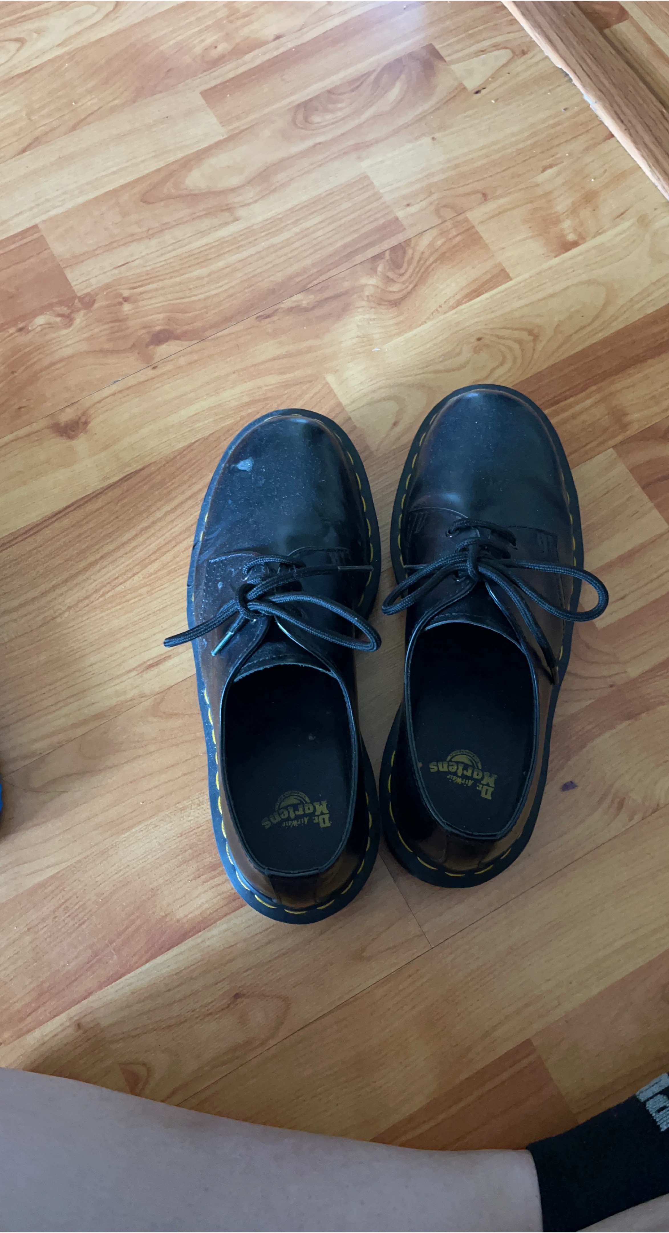 Dr. Martens Black Leather Derby Shoes