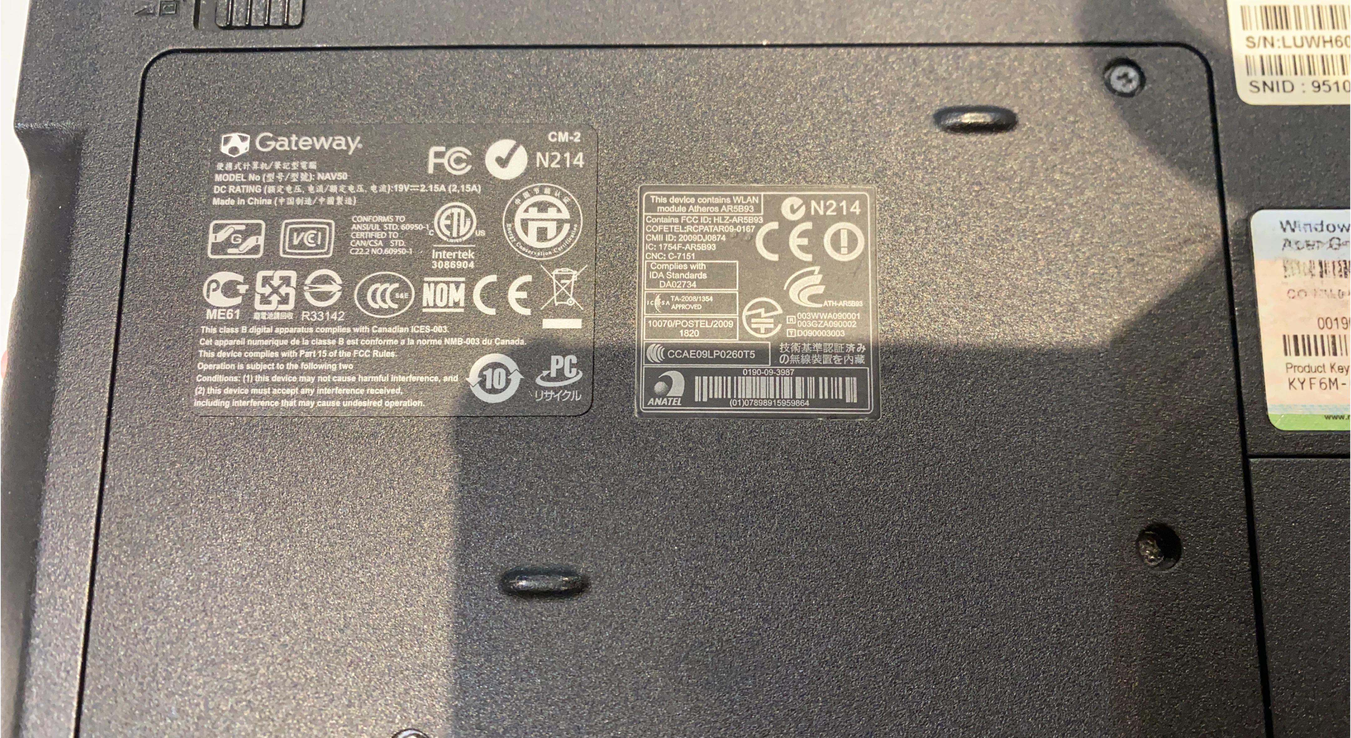 Gateway NAV50 Netbook Laptop
