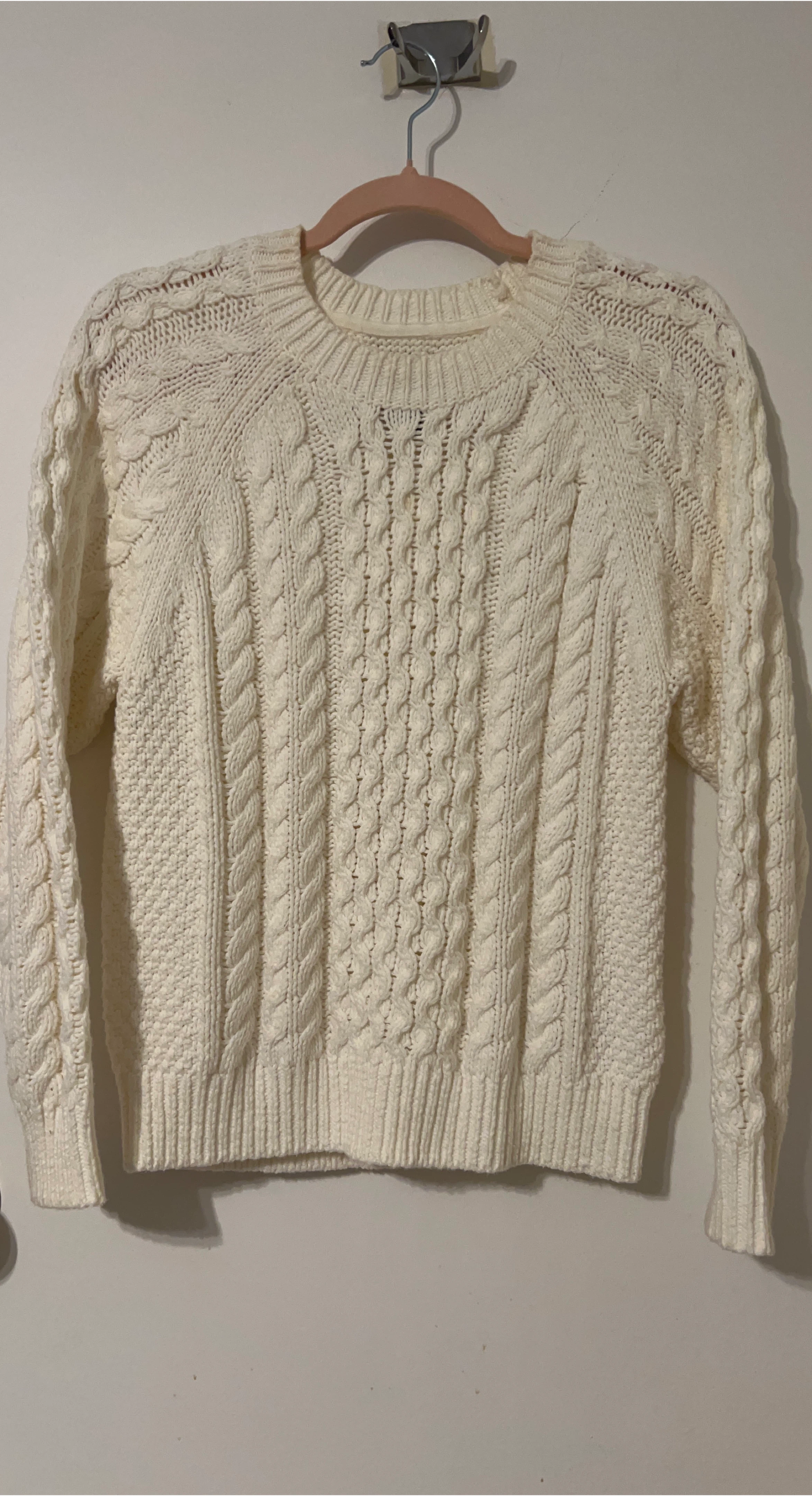 Roots Cream Cable Knit Sweater