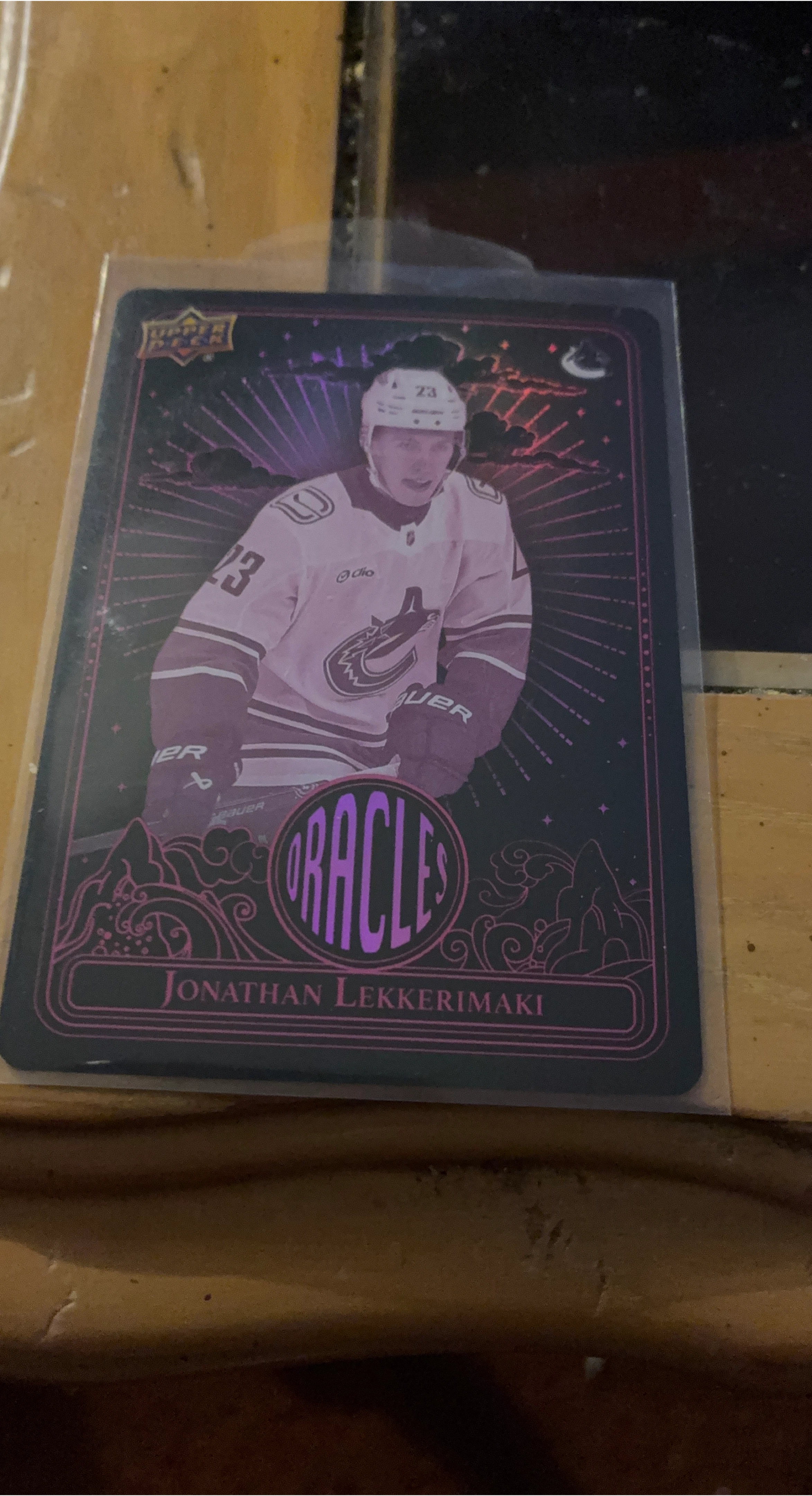 Upper Deck Oracle Jonathan Lekkerimaki Hockey Card
