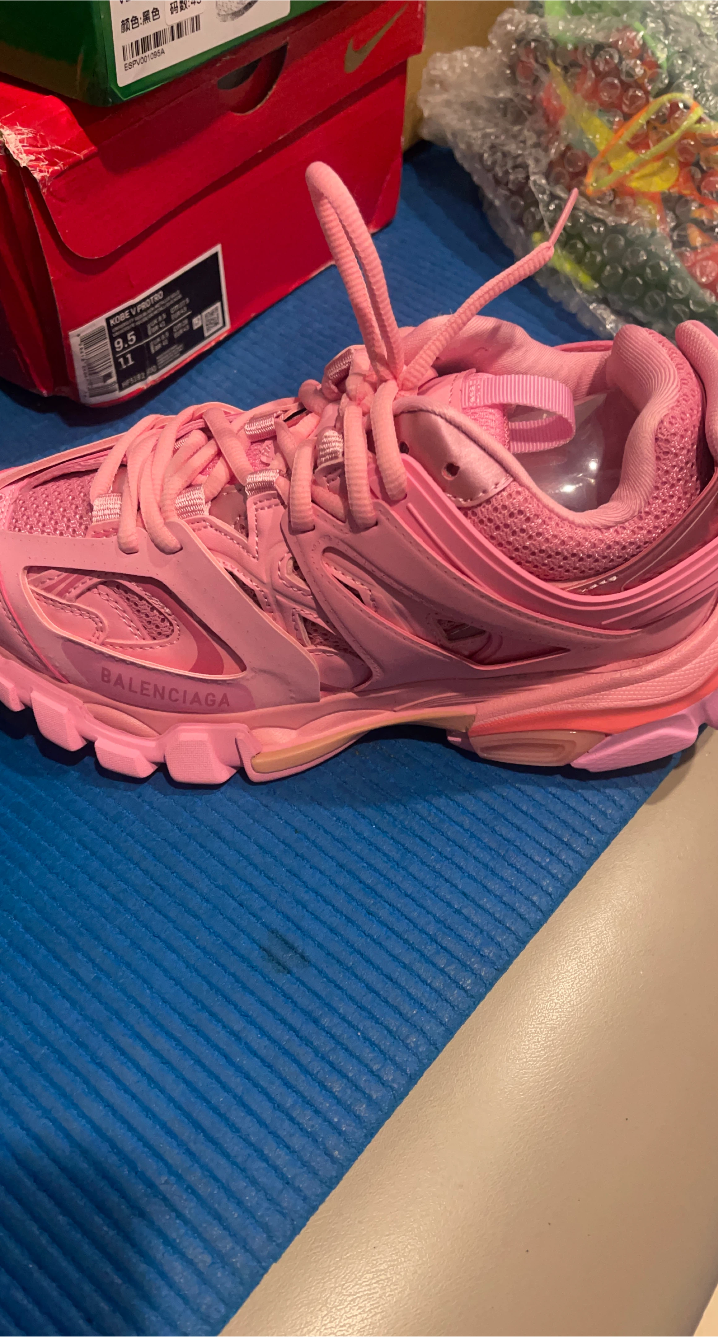 Balenciaga Pink Track Sneakers