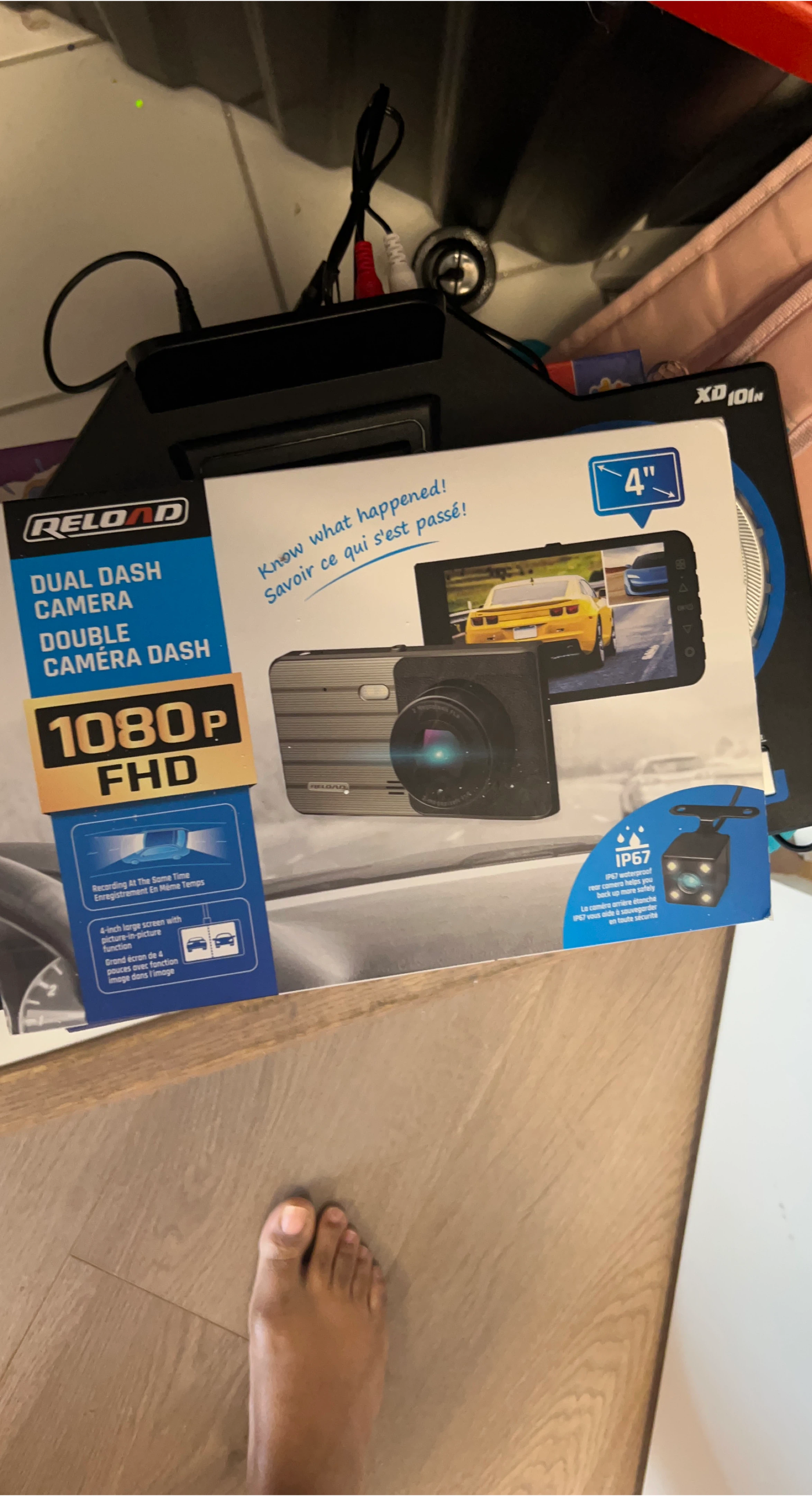 RELOAD Dual Dash Camera 1080P FHD with 4" Screen